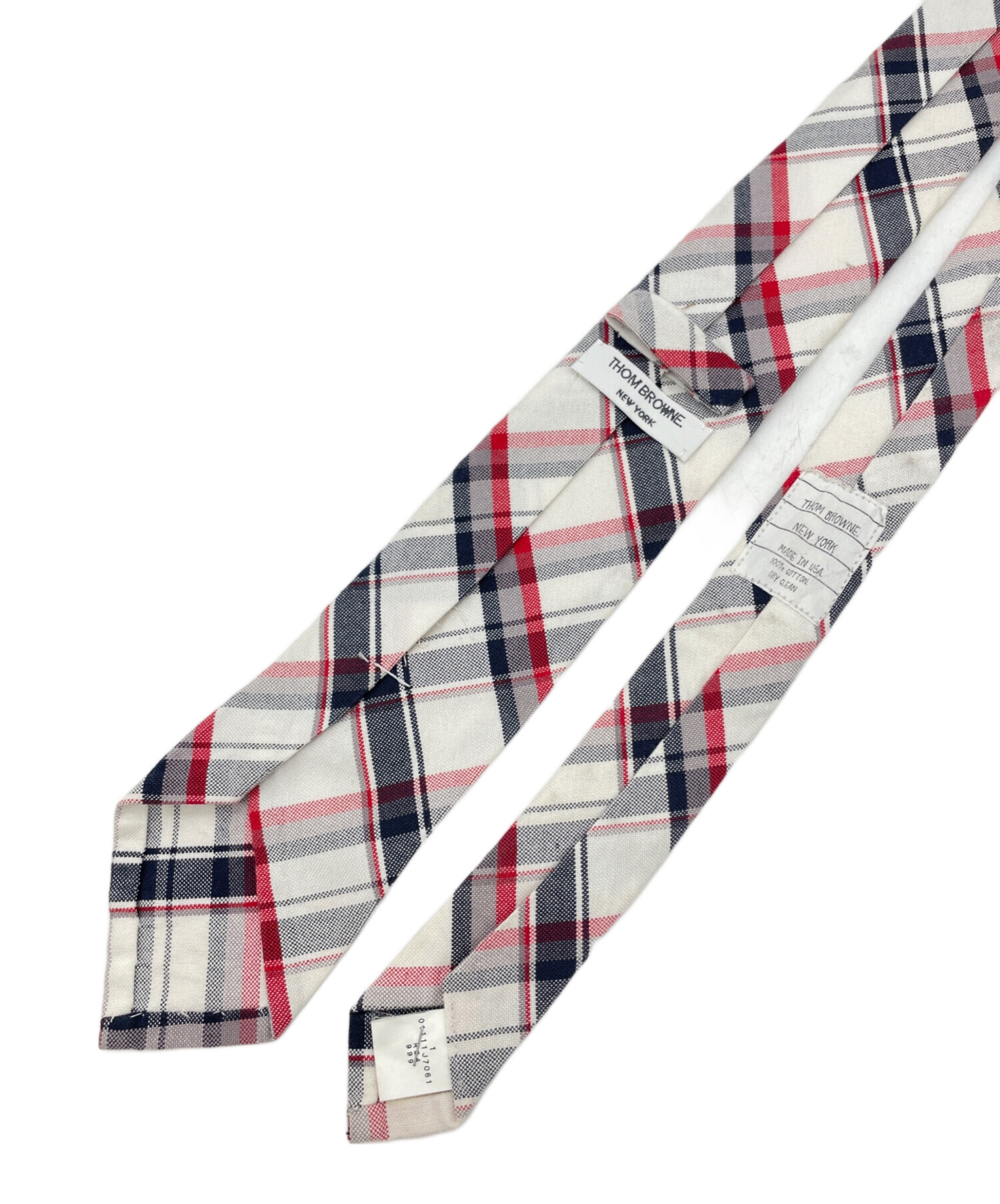 THOM BROWNE トムブラウン マフラー - 白x赤x紺(ストライプ) 【古着】【中古】 中古・古着通販】THOM BROWNE. NEW YORK (トムブラウン ニューヨーク
