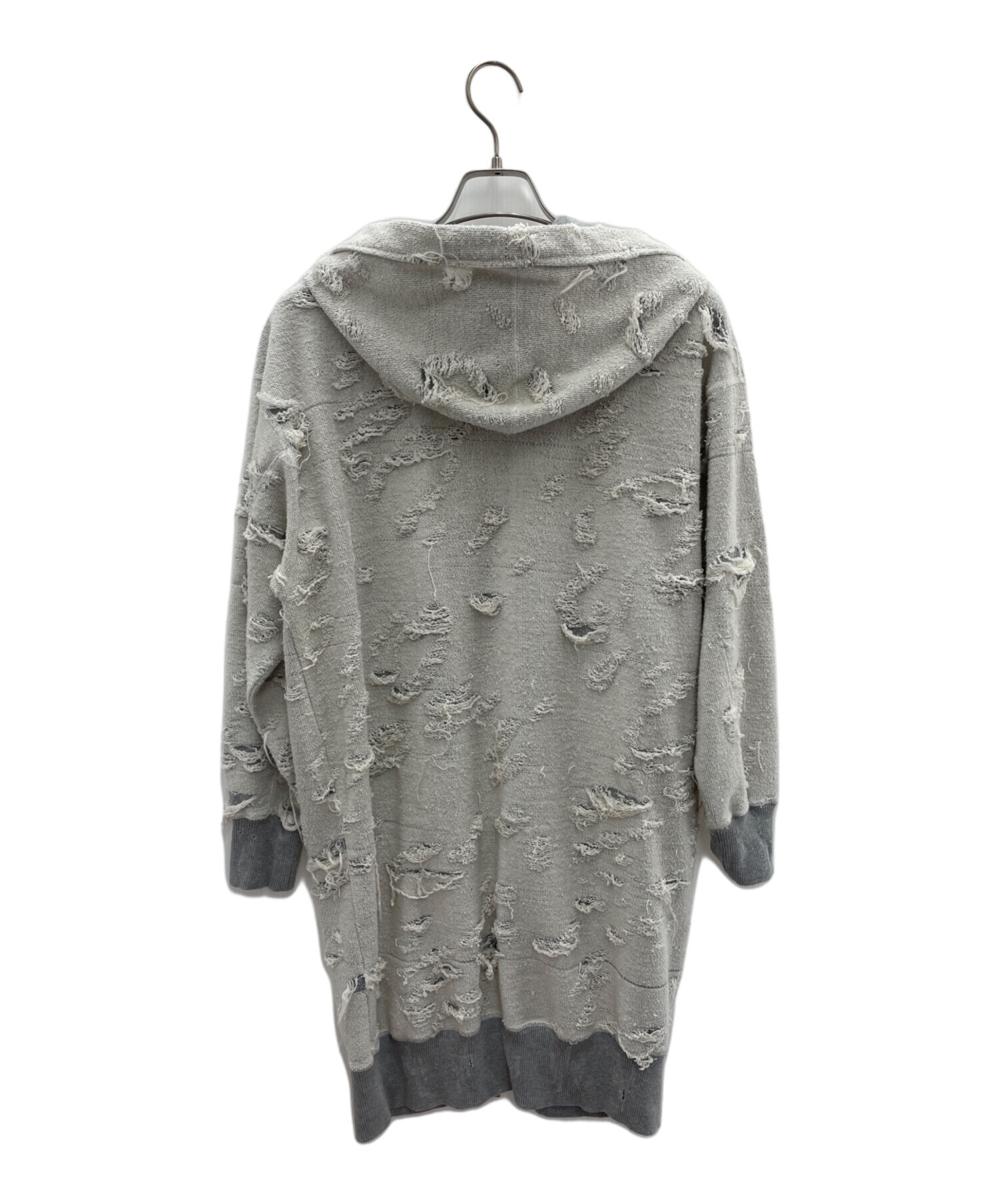 中古・古着通販】DIESEL (ディーゼル) ダメージ加工ジップパーカー