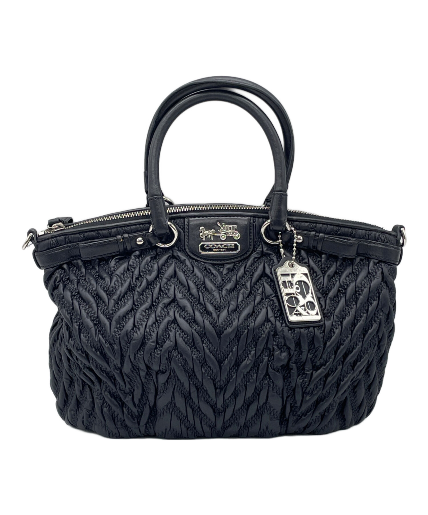 【美品】COACH 9421ハンドバッグ 2way オールド ヴィンテージ 黒 中古・古着通販】COACH (コーチ) 2WAYバッグ ブラック｜ブランド・古着