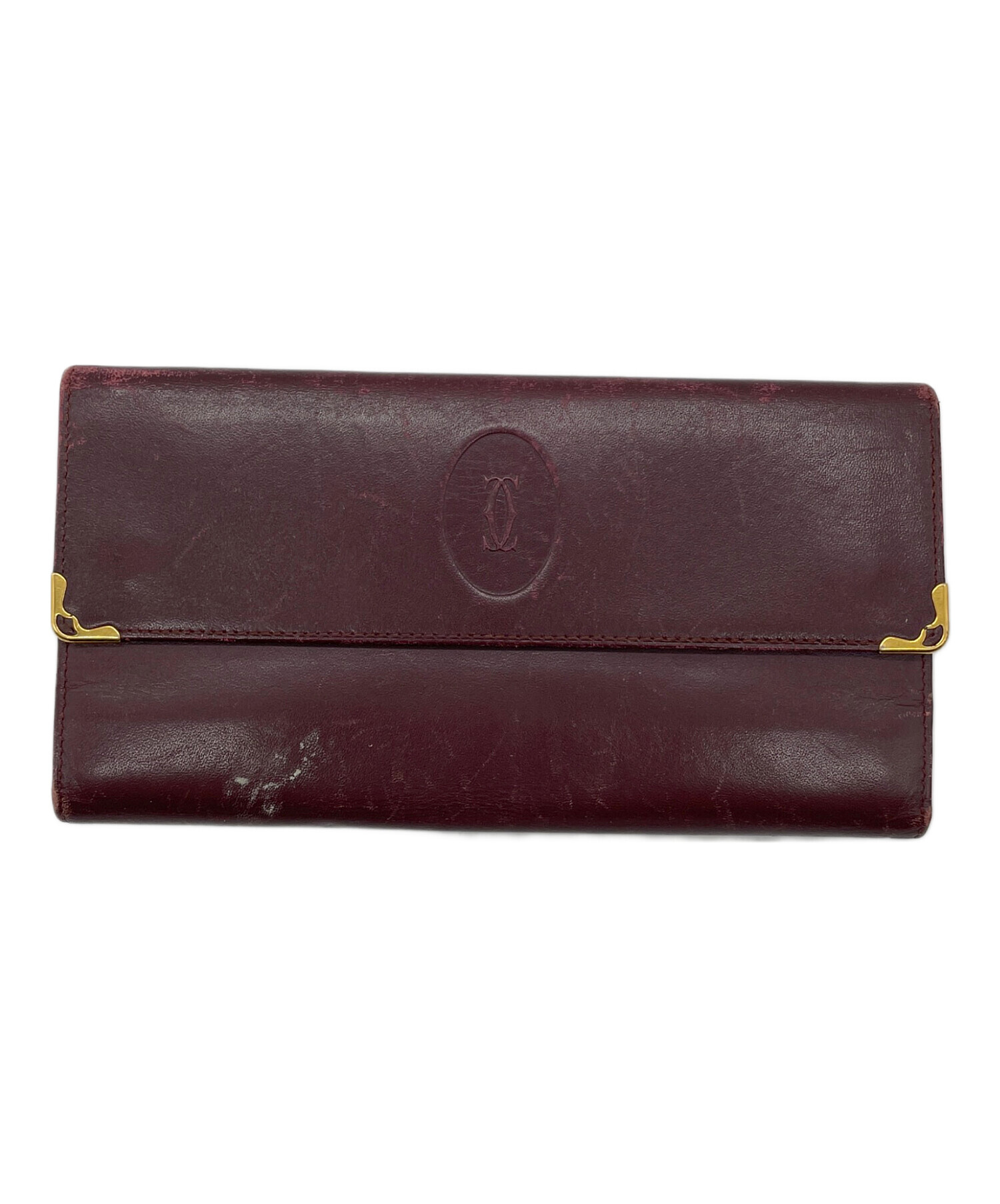 中古・古着通販】Cartier (カルティエ) 長財布 レッド｜ブランド・古着