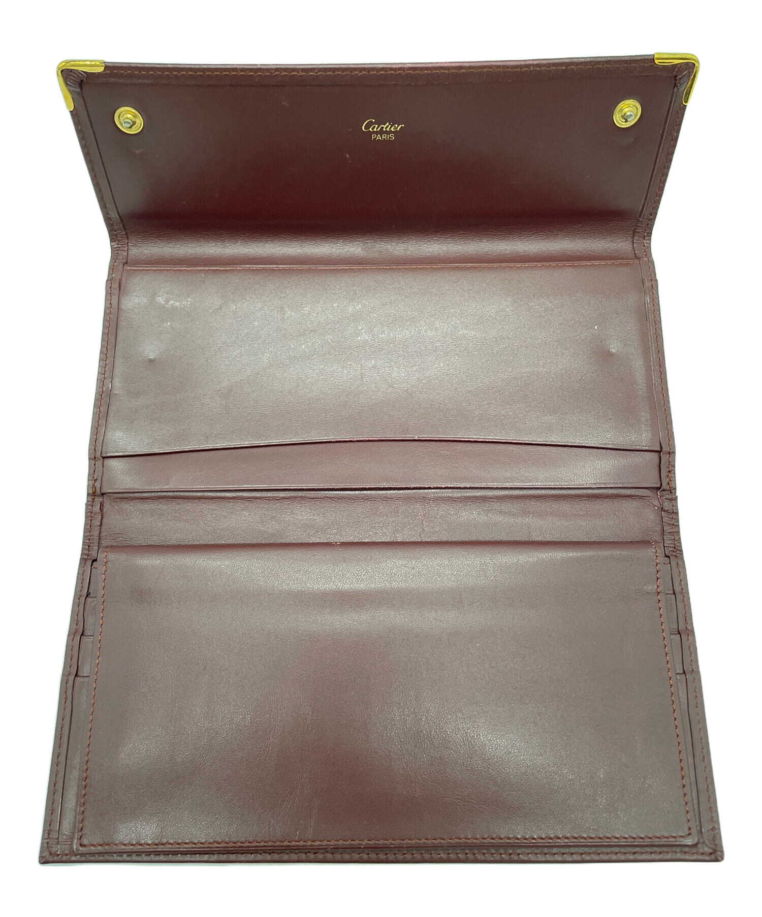 中古・古着通販】Cartier (カルティエ) 長財布 レッド｜ブランド・古着