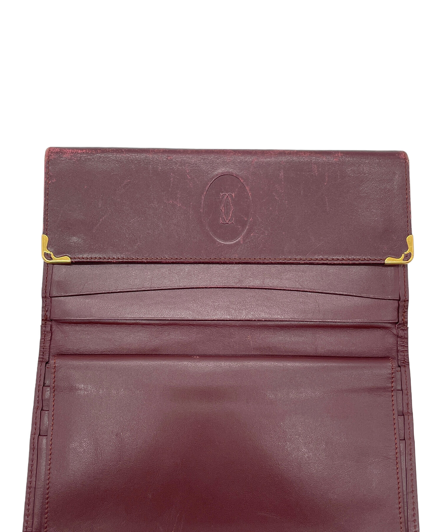中古・古着通販】Cartier (カルティエ) 長財布 レッド｜ブランド・古着
