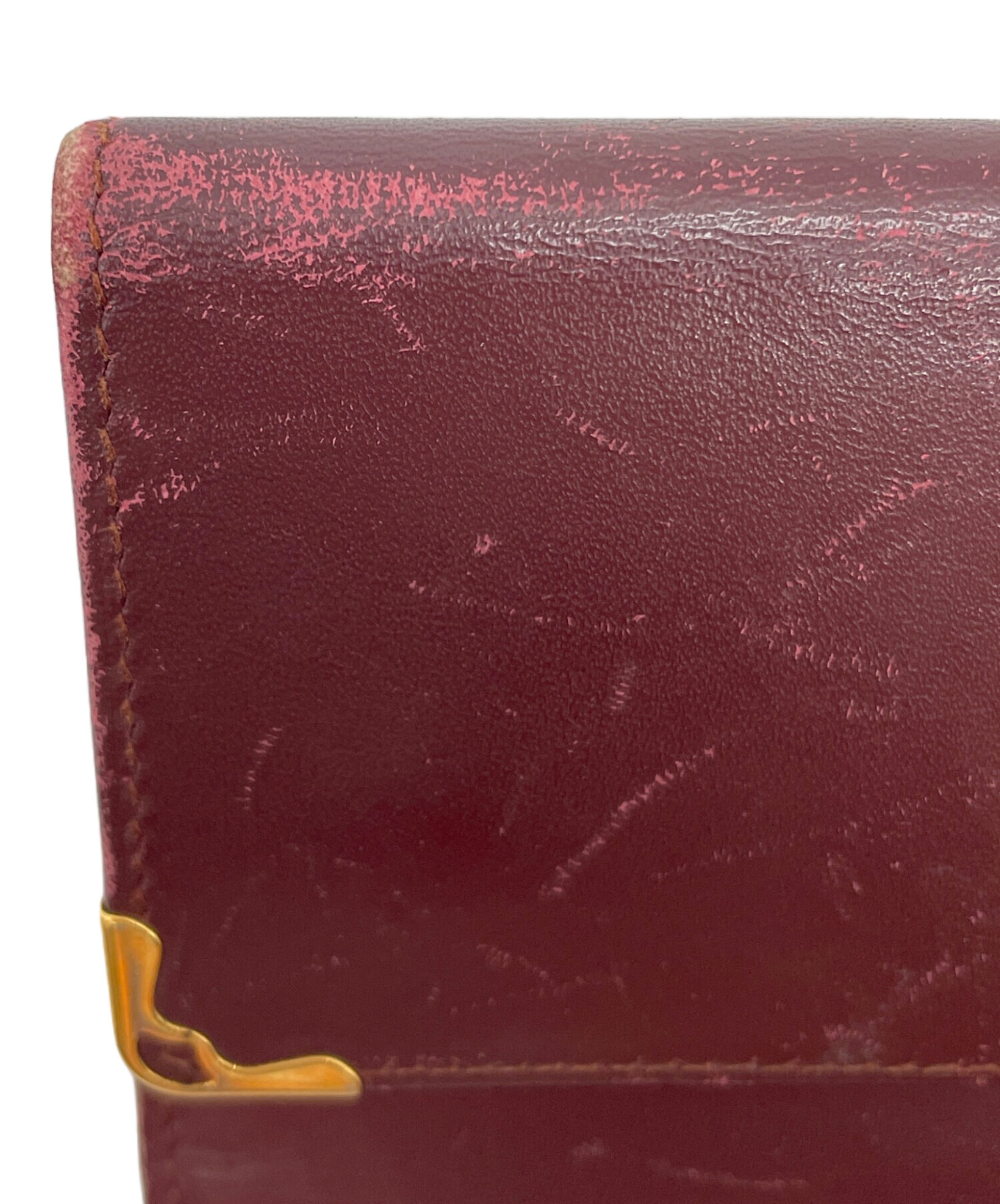 中古・古着通販】Cartier (カルティエ) 長財布 レッド｜ブランド・古着
