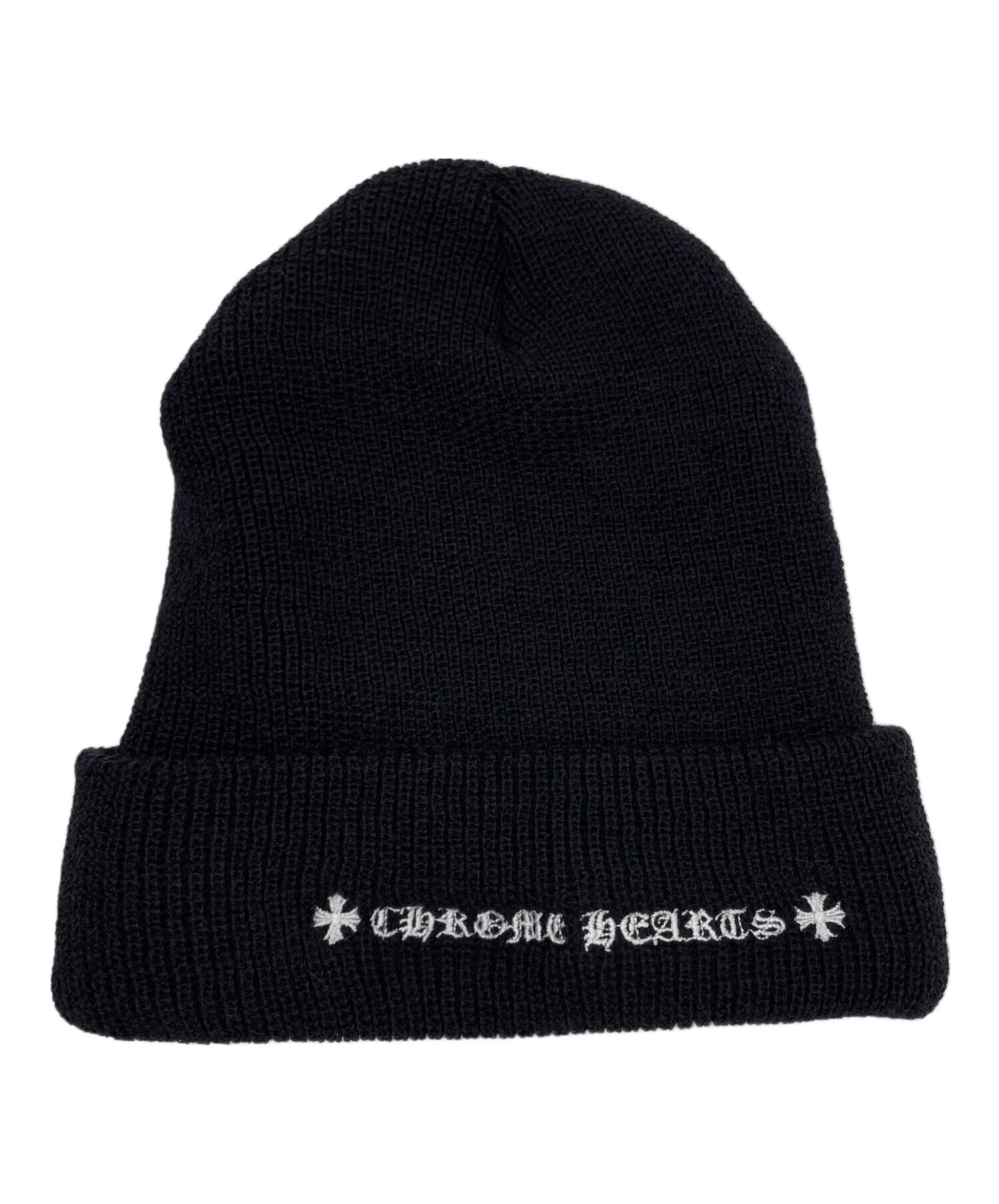 中古・古着通販】CHROME HEARTS (クロムハーツ) ニット帽 ブラック