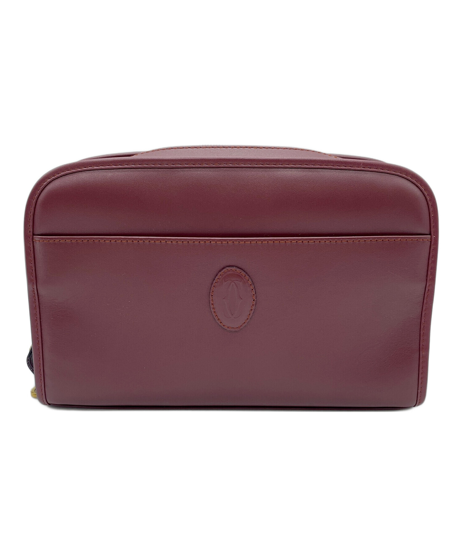【未使用級】Cartier カルティエ　ボルドー クラッチバッグ 保存袋付き 中古・古着通販】Cartier (カルティエ) クラッチバッグ ボルドー