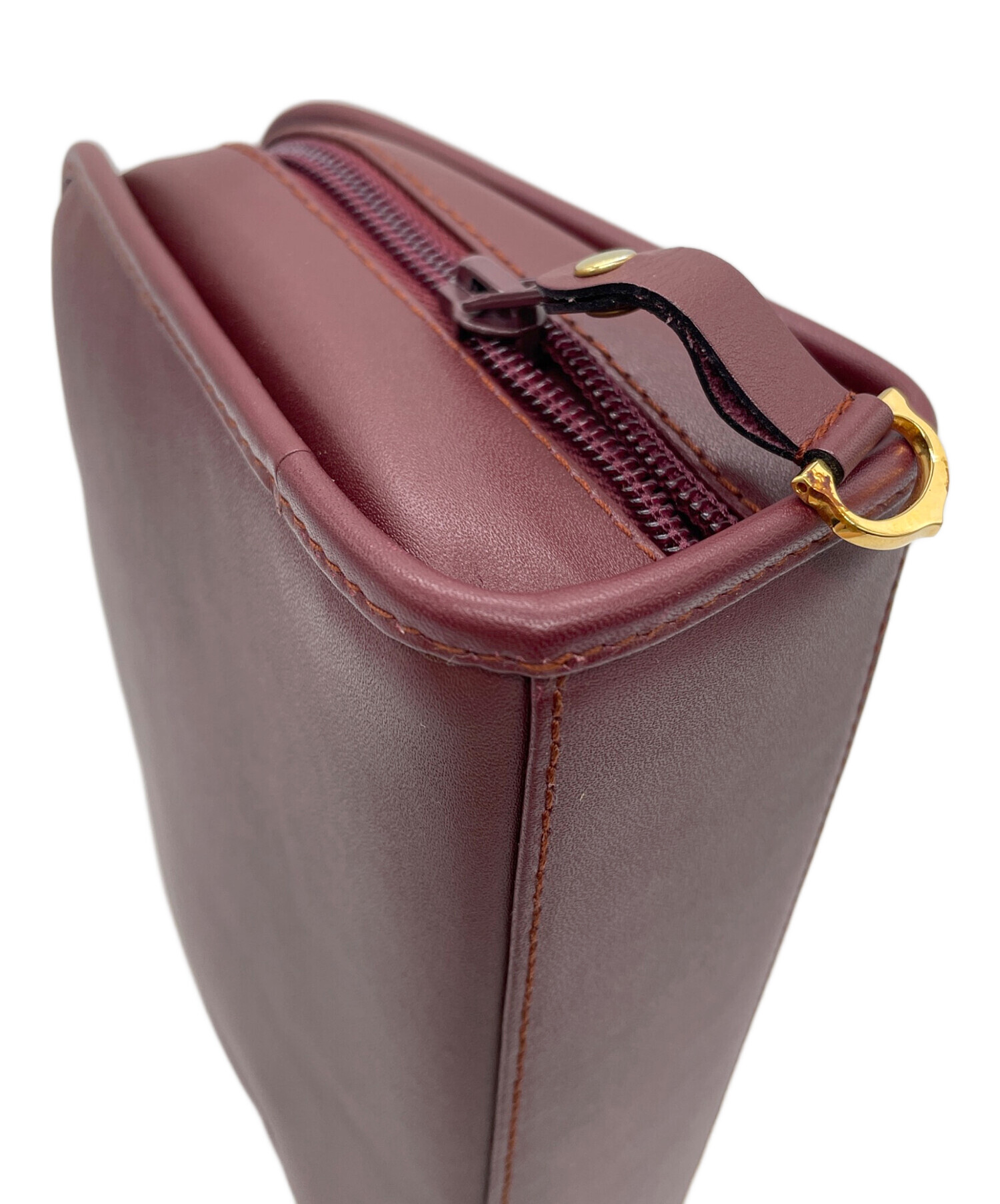 中古・古着通販】Cartier (カルティエ) クラッチバッグ ボルドー
