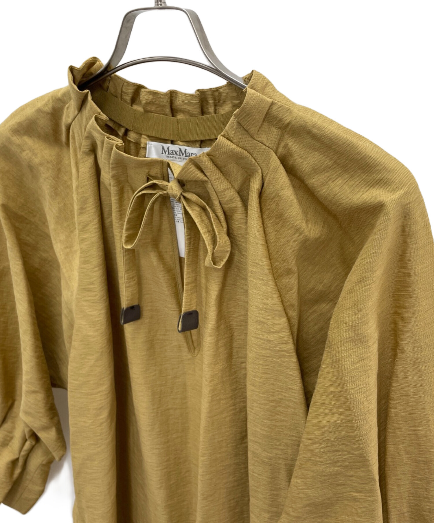 中古・古着通販】MaxMara (マックスマーラ) 長袖ワンピース カーキ