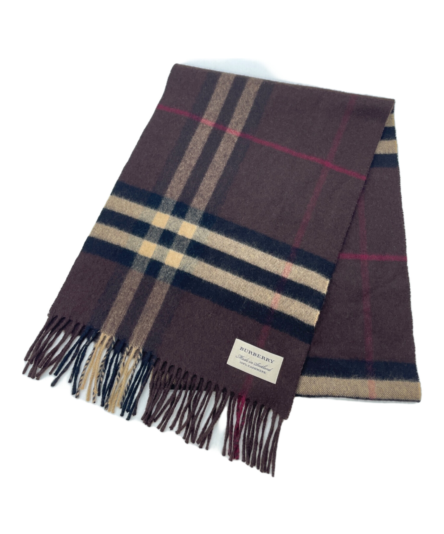 中古・古着通販】BURBERRY (バーバリー) マフラー ブラウン｜ブランド
