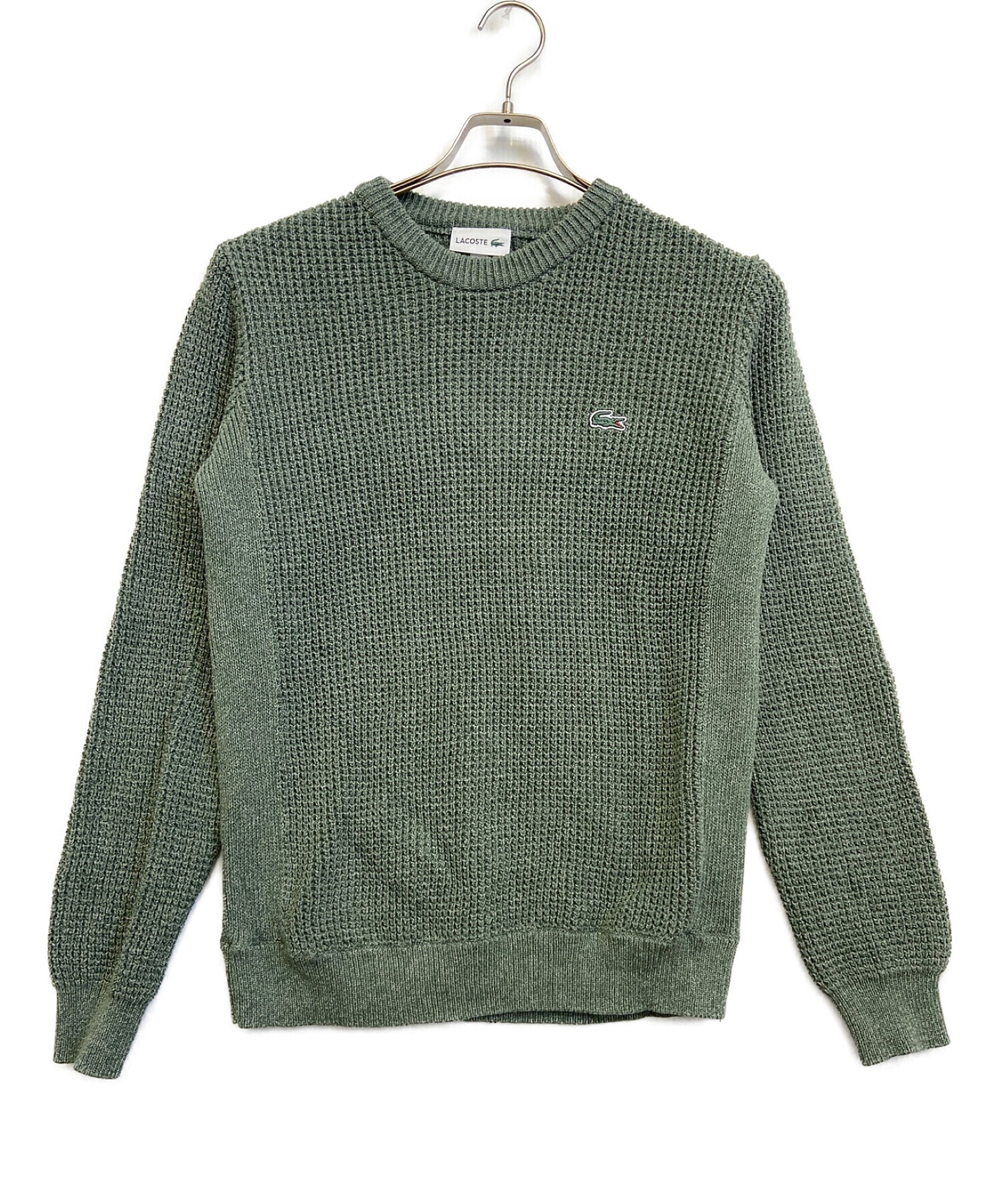 中古・古着通販】LACOSTE (ラコステ) ワッフルニット グリーン サイズ
