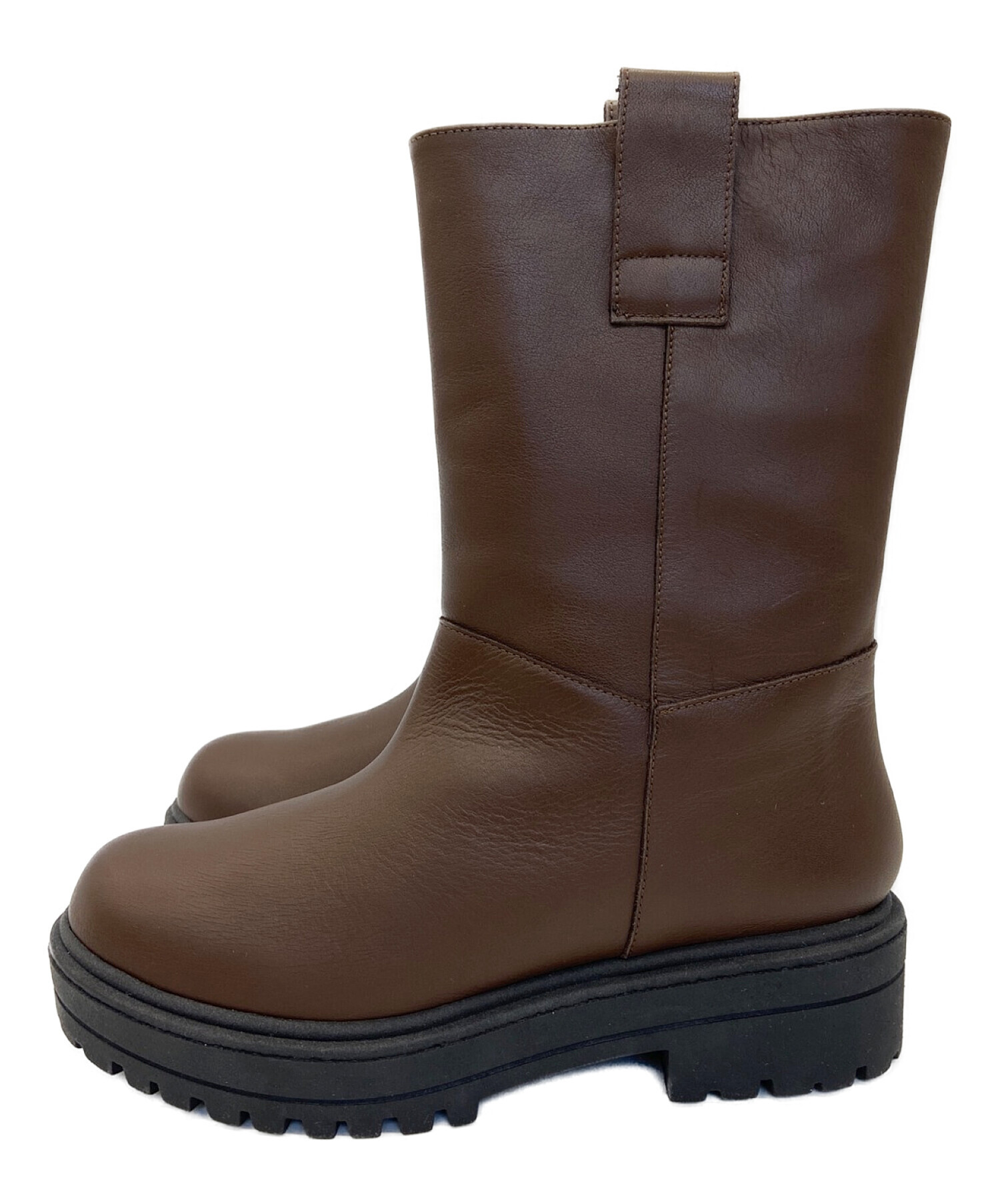 中古・古着通販】REMME (レメ) ミドルブーツ ブラウン サイズ:38