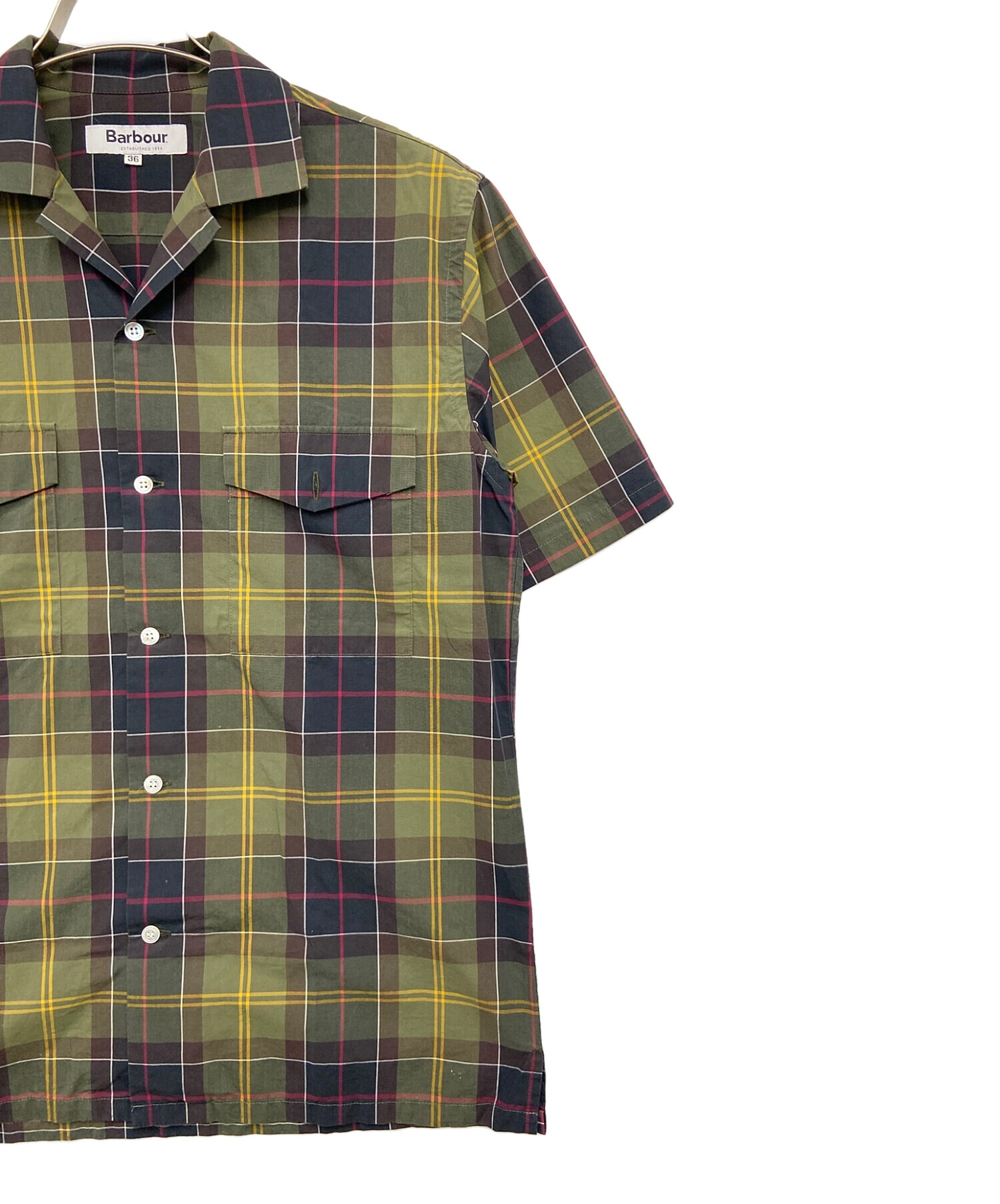 中古・古着通販】Barbour (バブアー) チェックシャツ グリーン サイズ