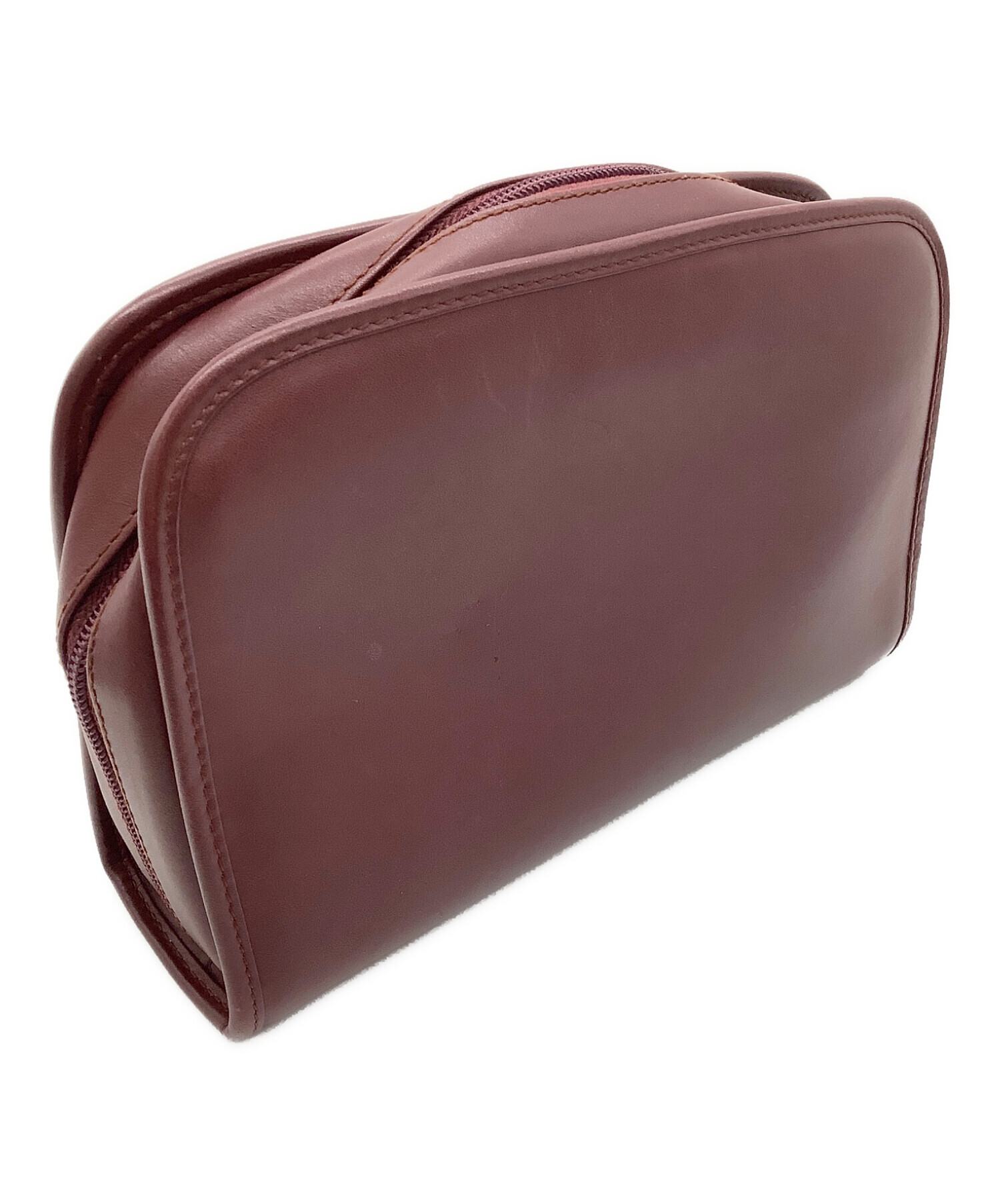 中古・古着通販】Cartier (カルティエ) ハンドポーチ ボルドー