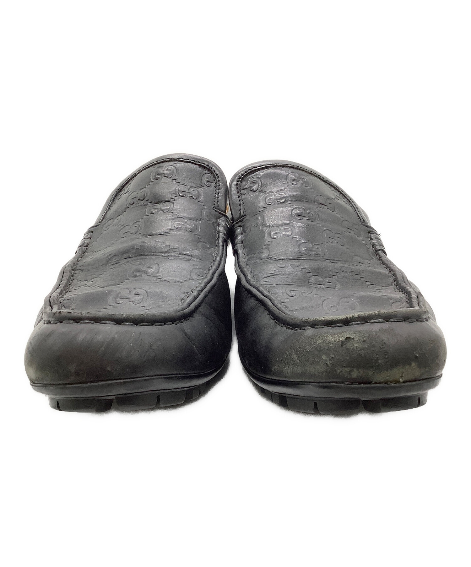 中古・古着通販】GUCCI (グッチ) ローファー ブラック サイズ:44