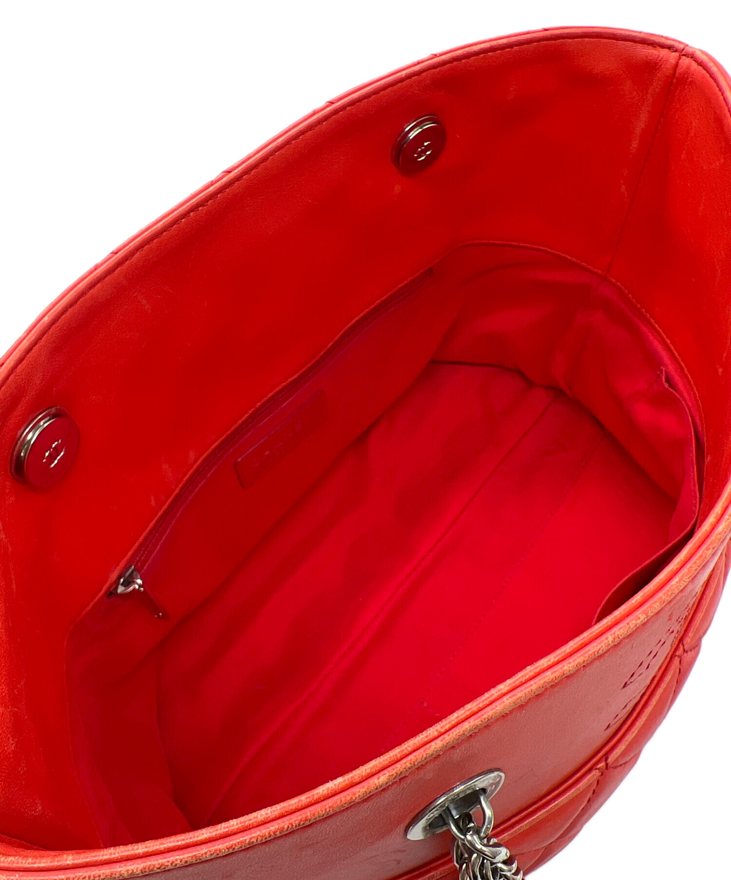 中古・古着通販】CHANEL (シャネル) チェーントートバッグ レッド