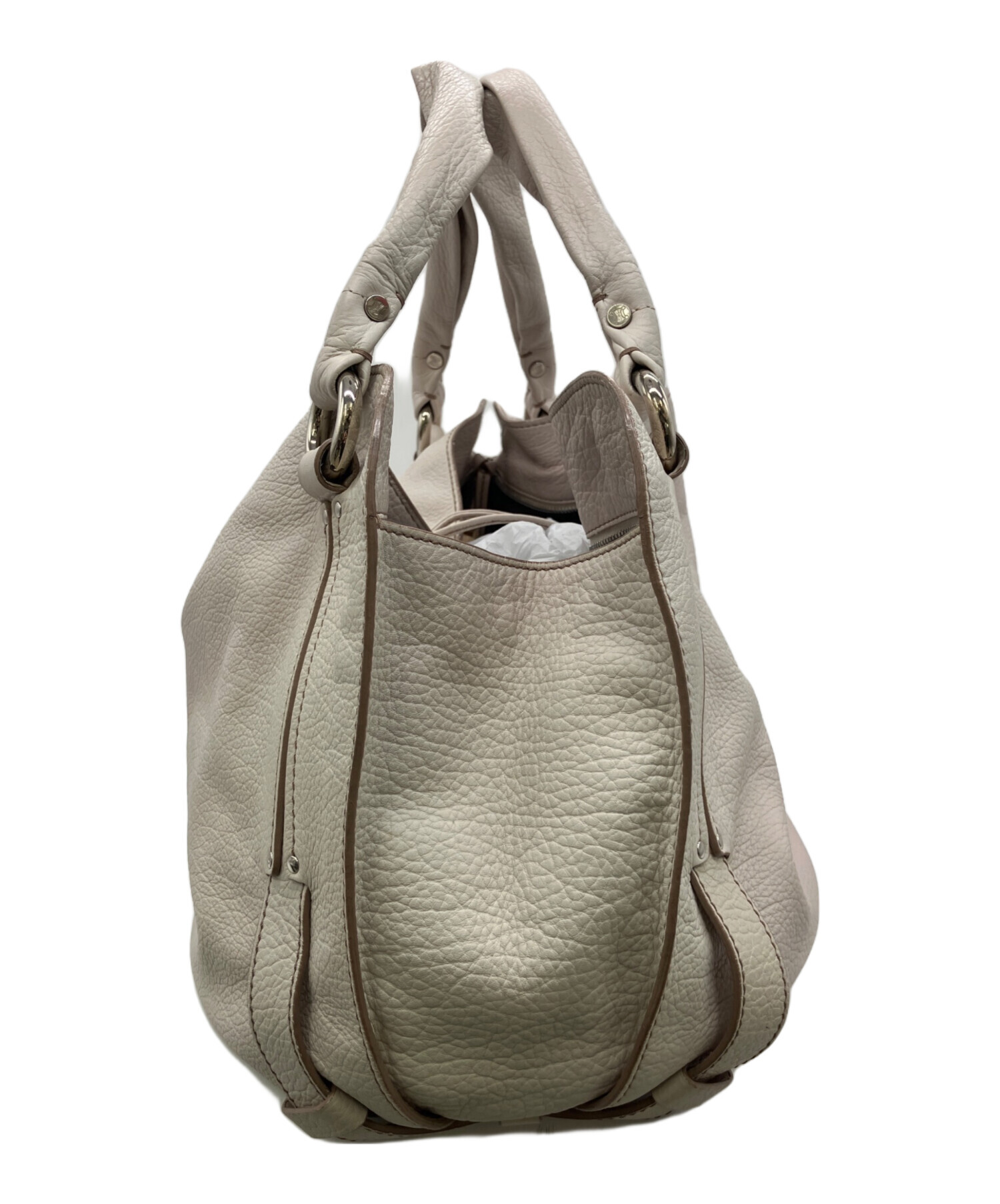 中古・古着通販】CELINE (セリーヌ) ハンドバッグ ホワイト サイズ