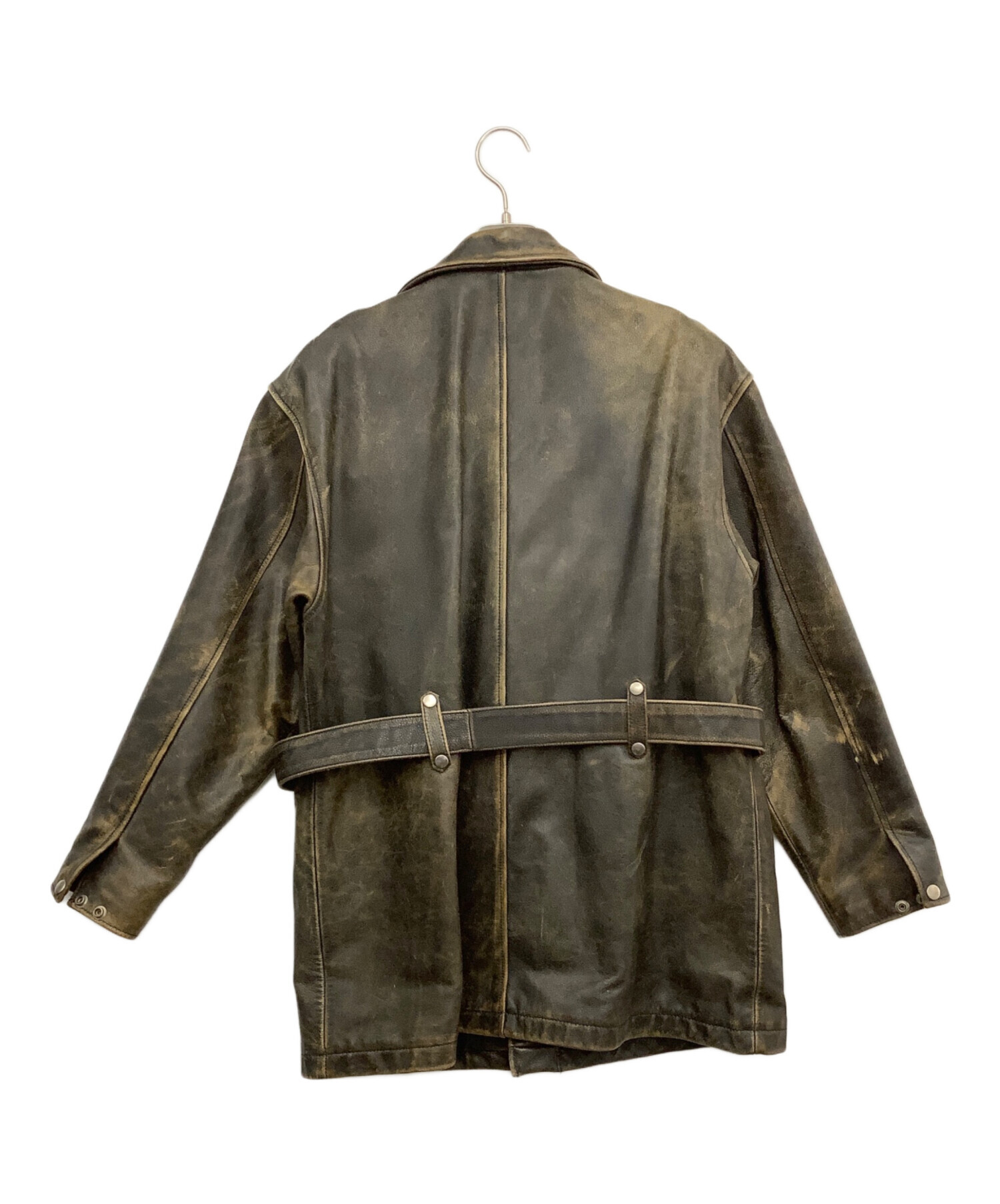 G.S.C シングルライダースジャケット M 中古・古着通販】G.S.C (ジーエスシー) レザーライダース