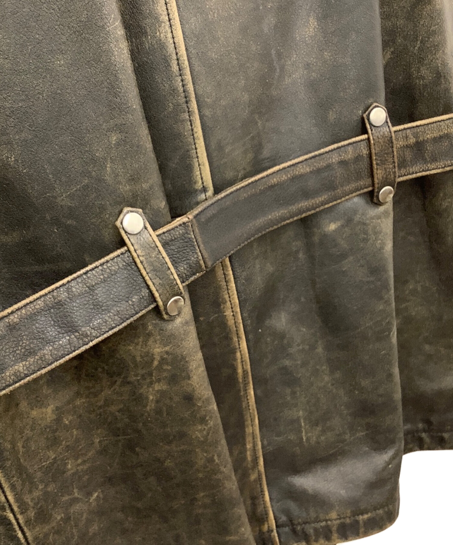 G.S.C ON TIME ブラウンレザーライダースジャケット G.S.C ON TIME ブラウンレザーライダースジャケット G.S.C ON