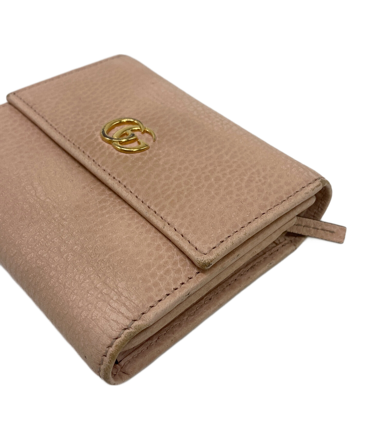 中古・古着通販】GUCCI (グッチ) 3つ折り財布 ピンク｜ブランド・古着 