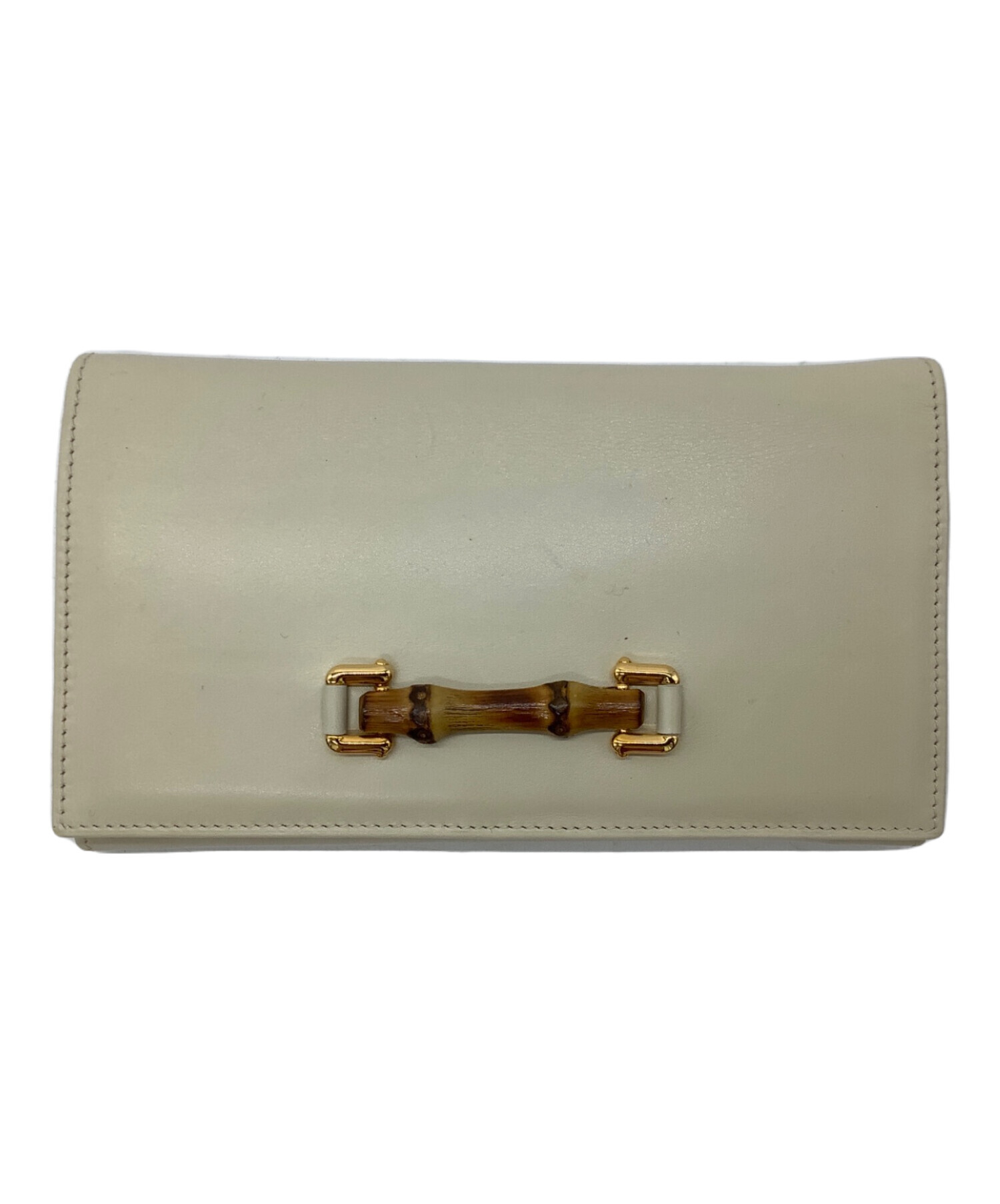 中古・古着通販】GUCCI (グッチ) バンブー長財布 ホワイト