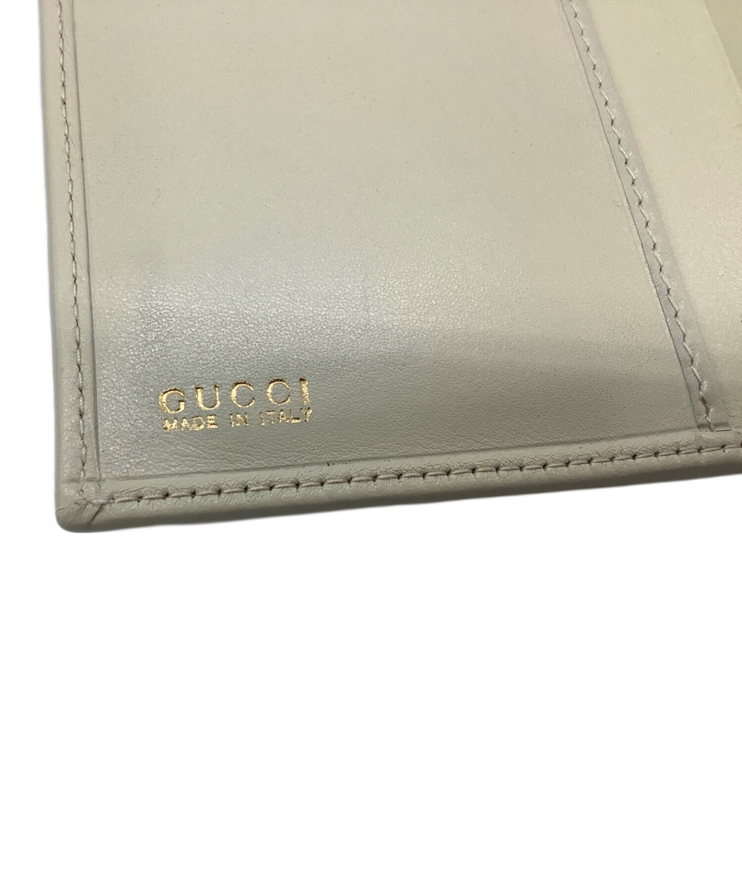 中古・古着通販】GUCCI (グッチ) バンブー長財布 ホワイト｜ブランド