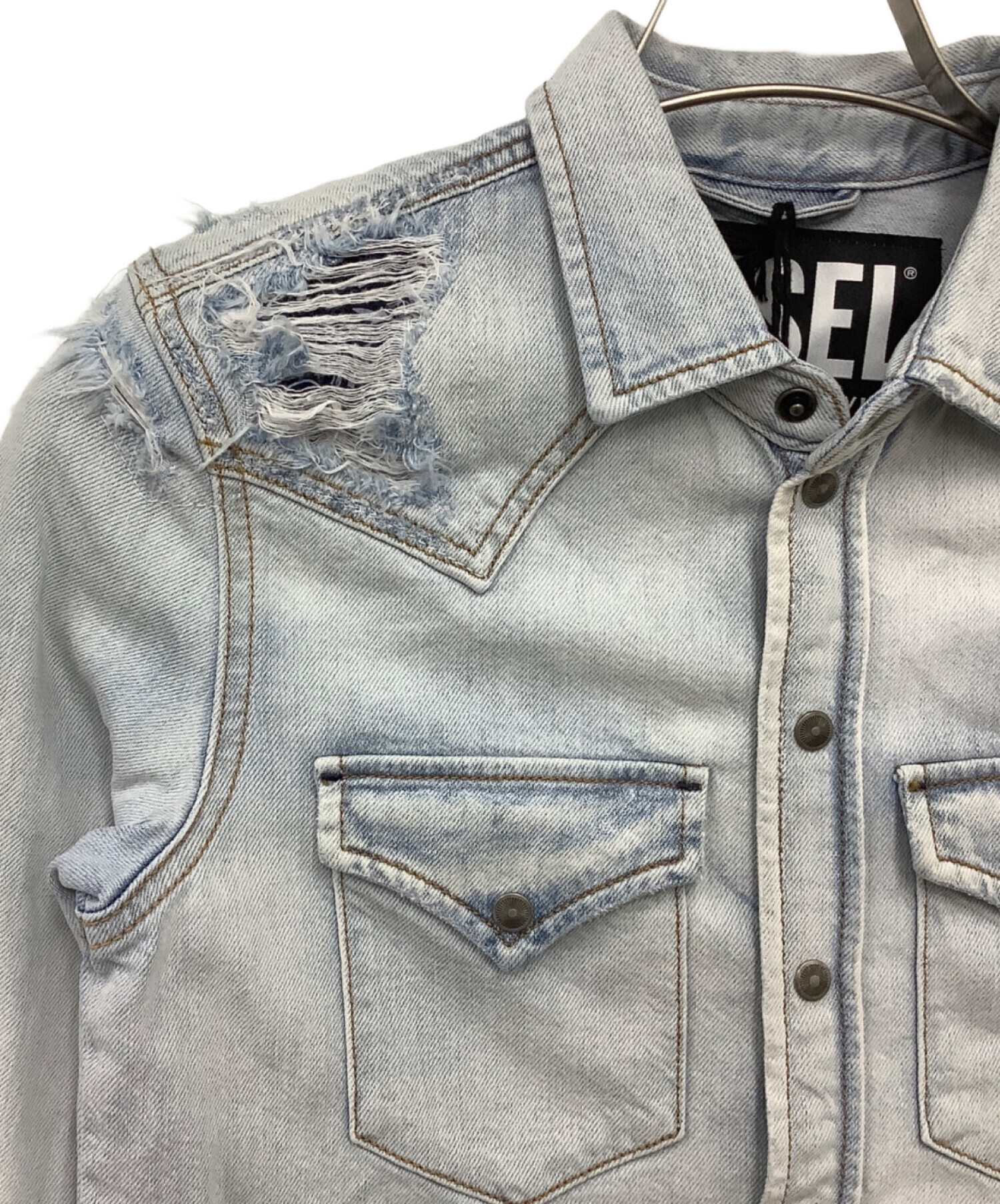 中古・古着通販】DIESEL (ディーゼル) デニムシャツ ブルー サイズ:XS 