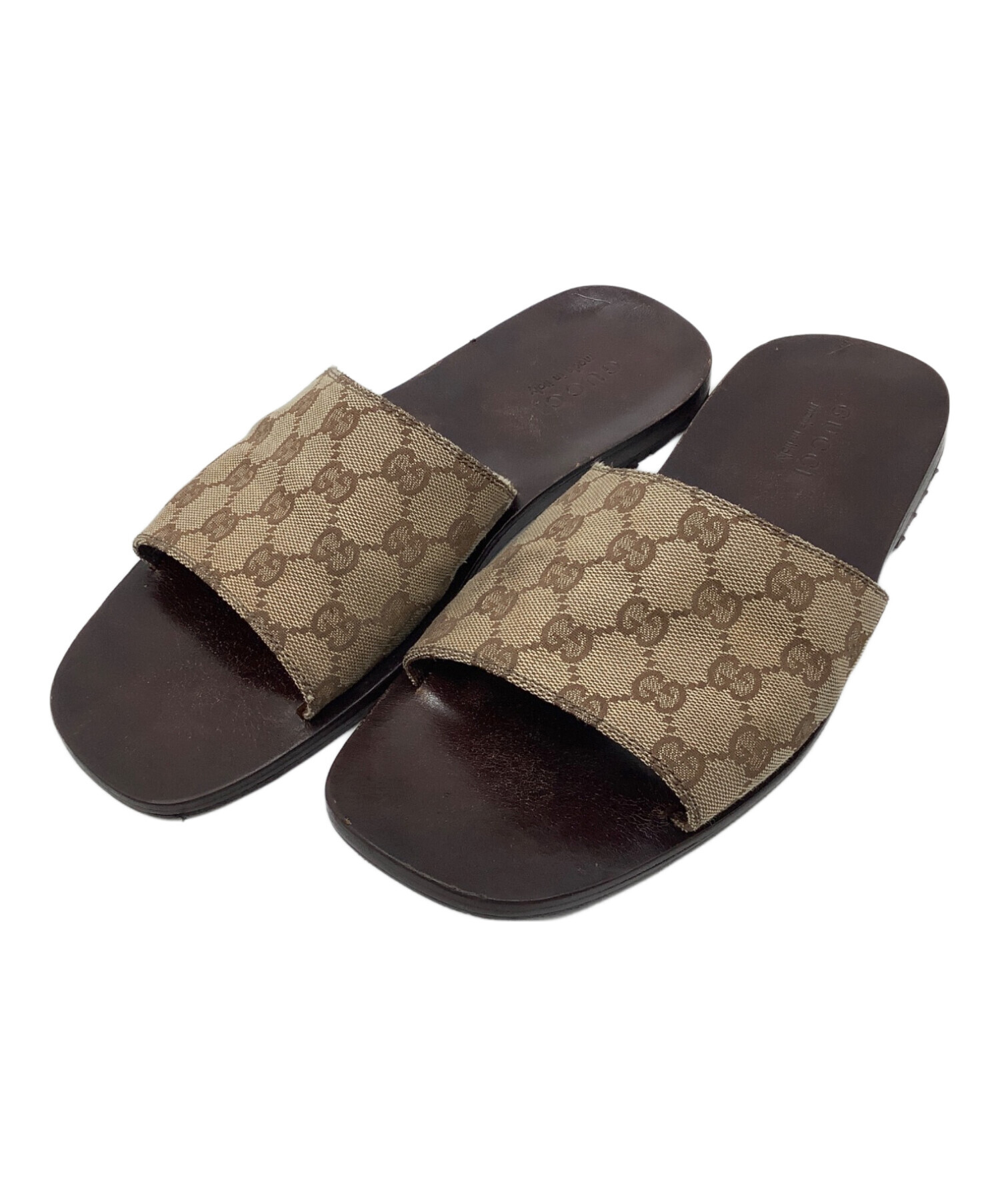 中古・古着通販】GUCCI (グッチ) サンダル ブラウン サイズ:40 1/2