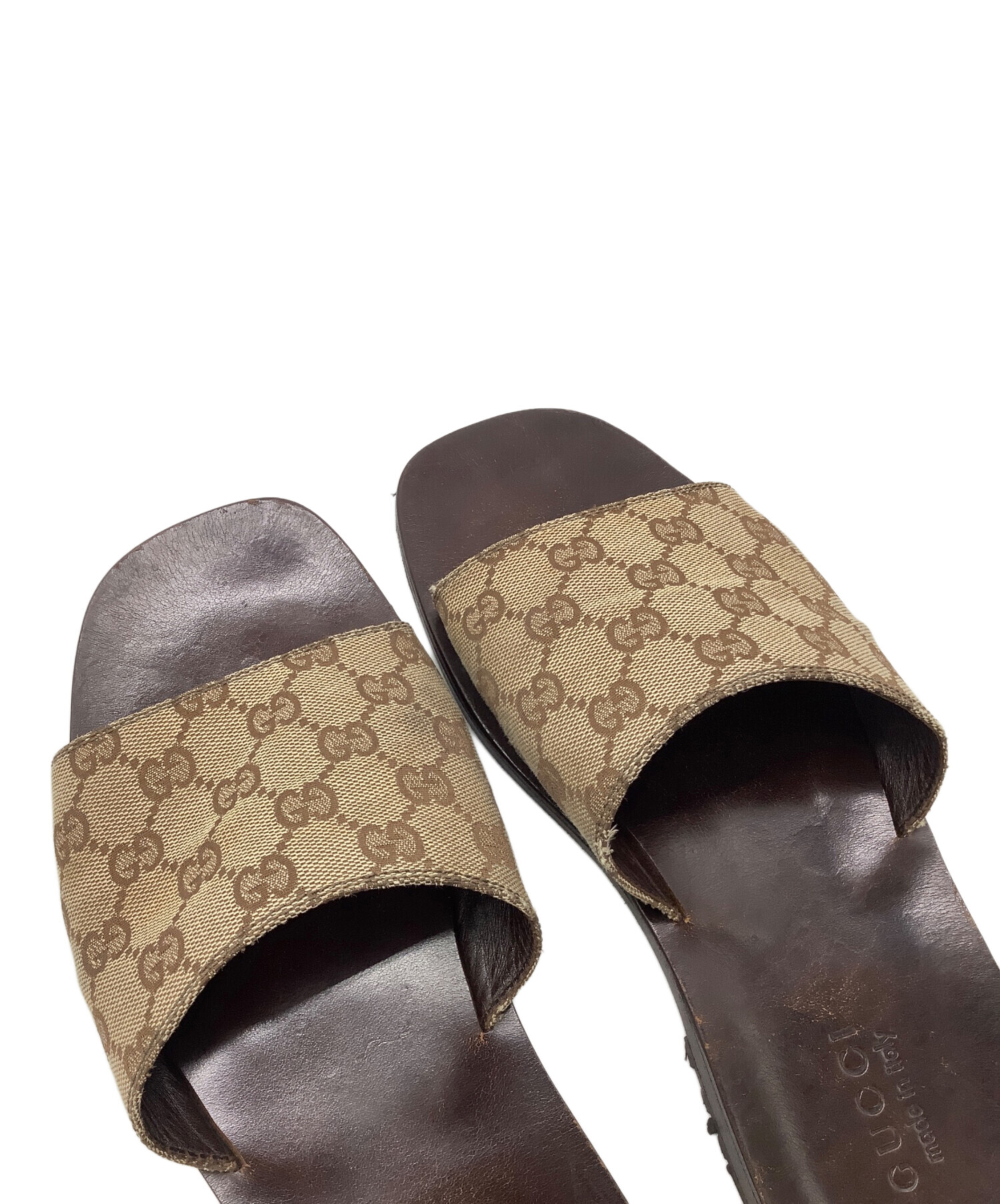 中古・古着通販】GUCCI (グッチ) サンダル ブラウン サイズ:40 1/2