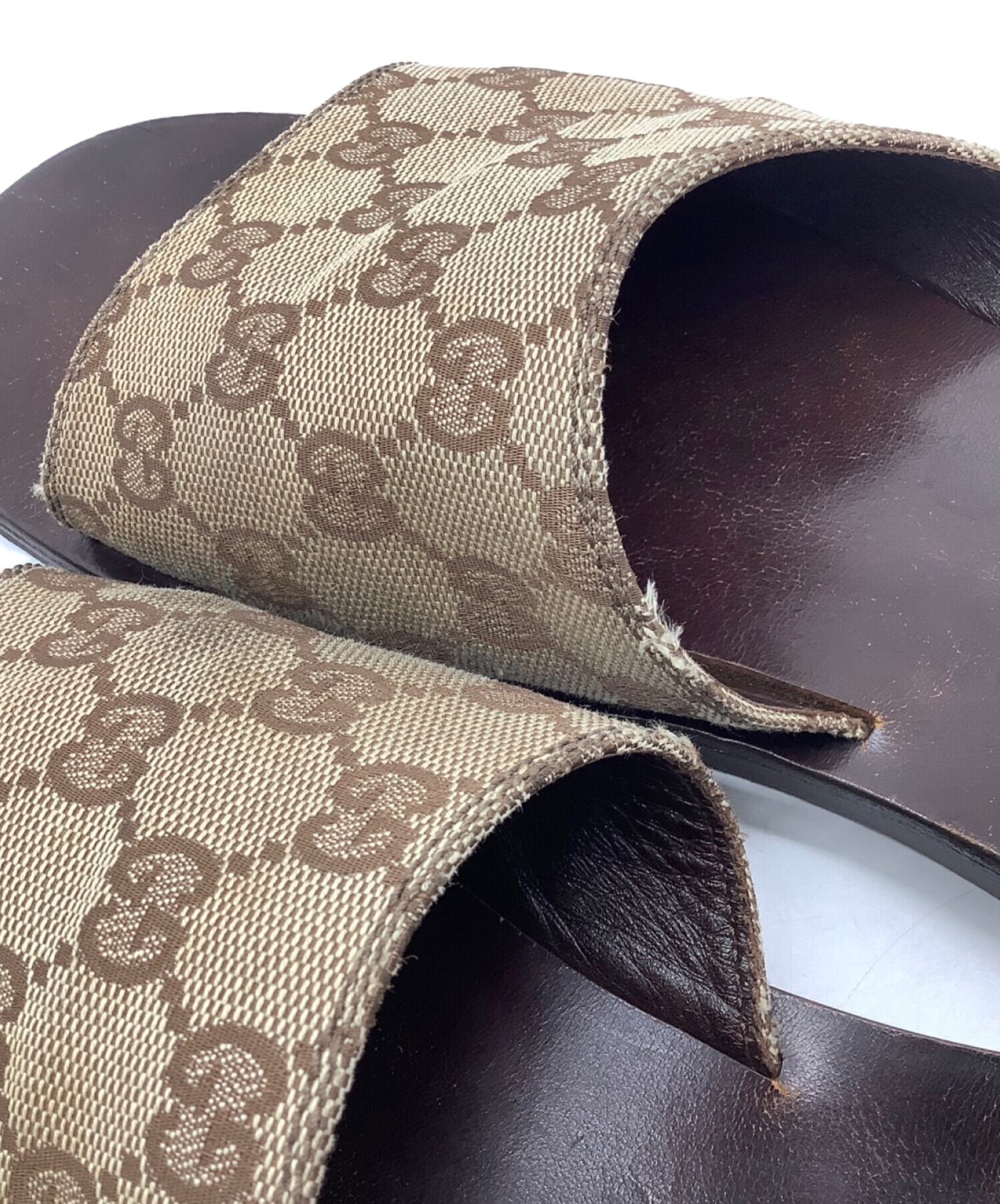 中古・古着通販】GUCCI (グッチ) サンダル ブラウン サイズ:40 1/2