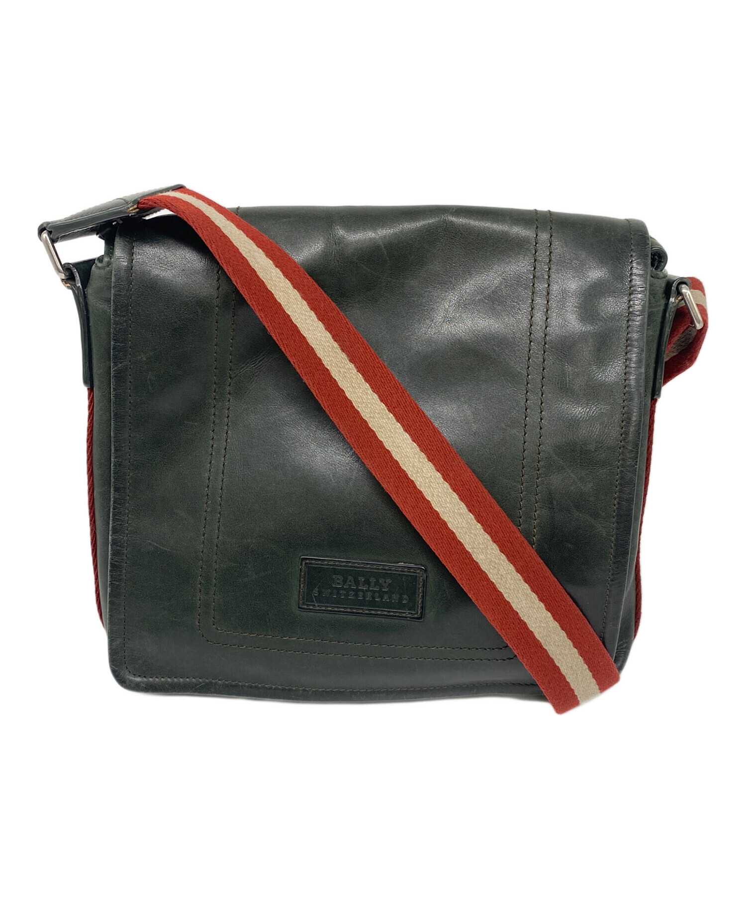 中古・古着通販】BALLY (バリー) メッセンジャーバッグ グリーン 