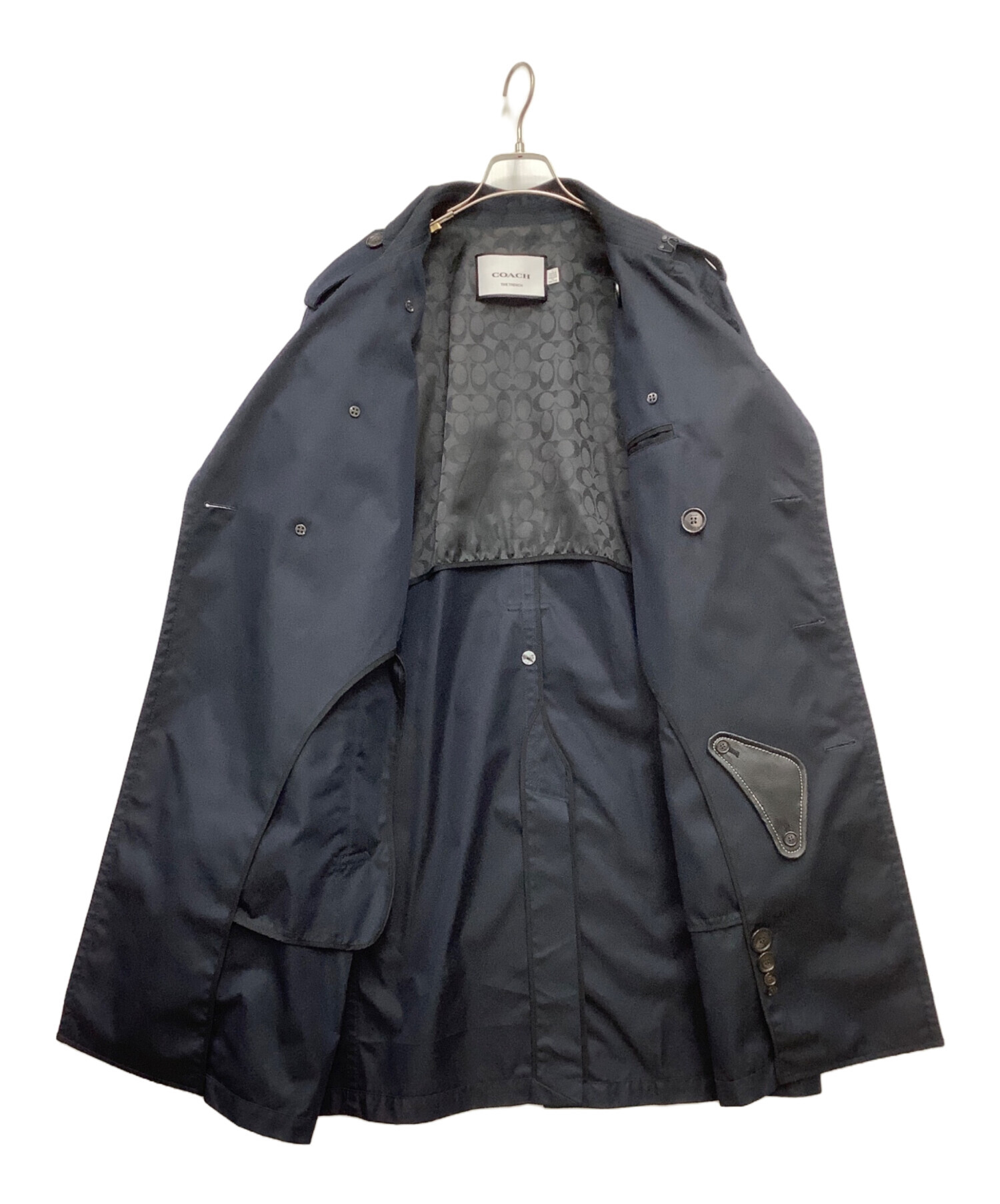 中古・古着通販】COACH (コーチ) トレンチコート ネイビー サイズ:L