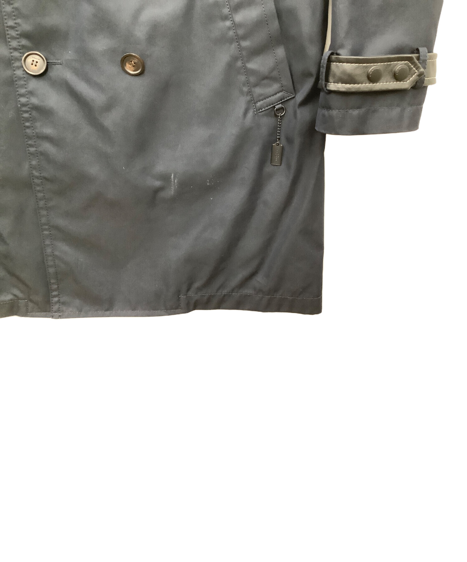 中古・古着通販】COACH (コーチ) トレンチコート ネイビー サイズ:L