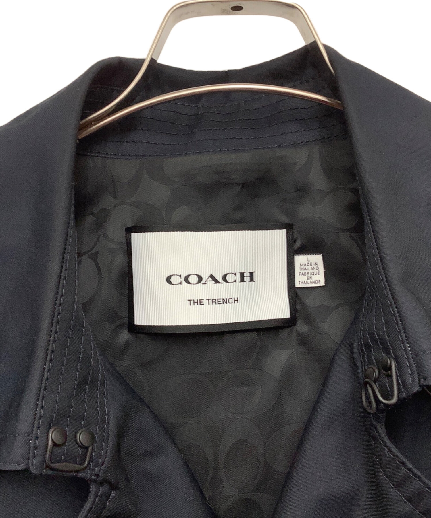 中古・古着通販】COACH (コーチ) トレンチコート ネイビー サイズ:L