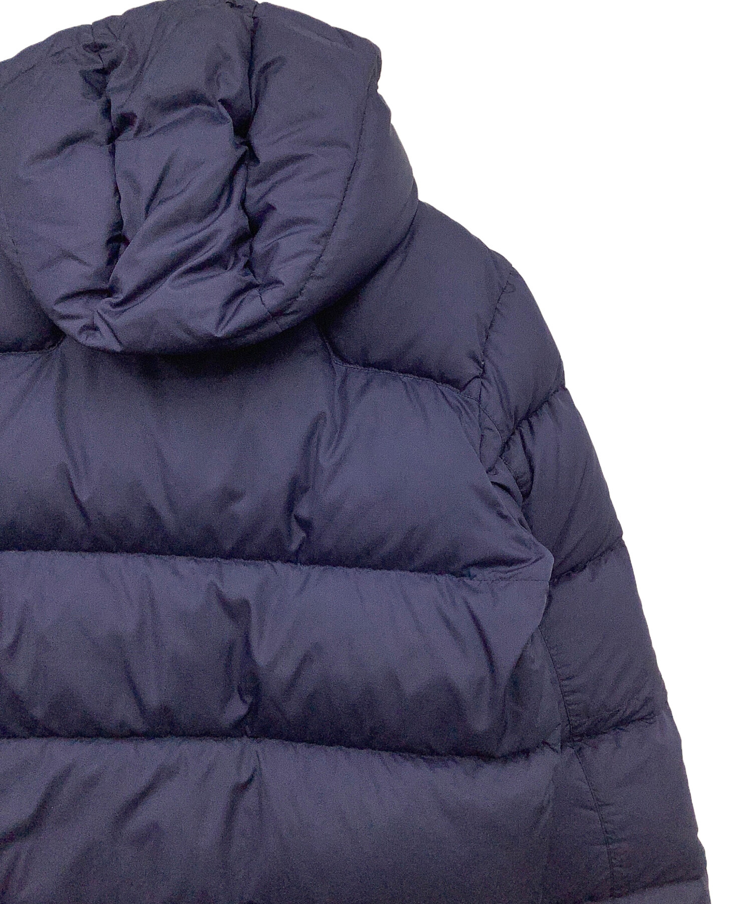 希少サイズ　ラルフローレン　ダウンジャケット　刺繍ロゴ　肉厚　ヌプシ　古着　紺 ポロラルフローレン Polo Ralph Lauren ダウンジャケット 刺繍ロゴ 肉