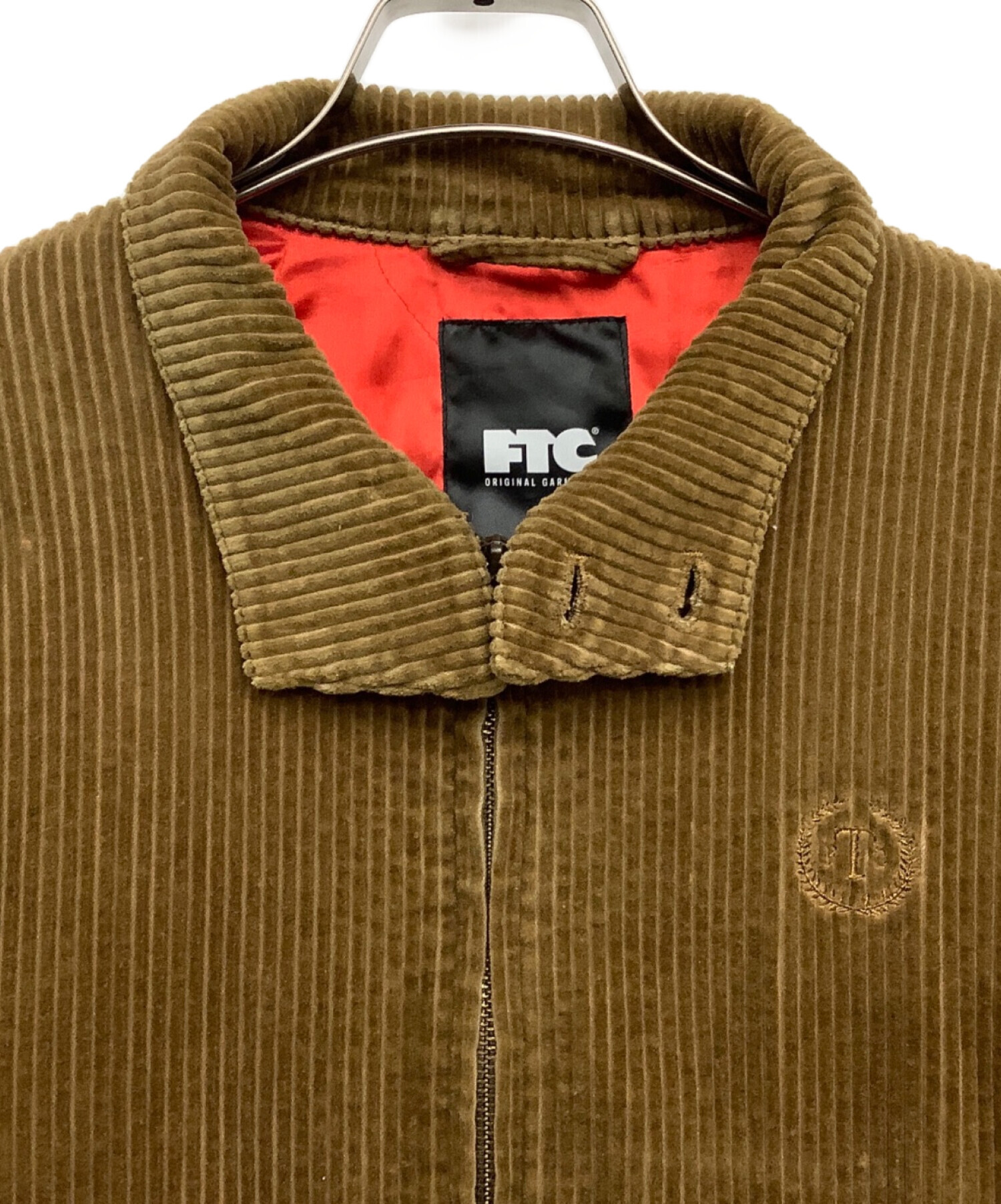 【新品・未使用】ブラウンツイードジャケット コーデュロイ襟付き 中古・古着通販】FTC (エフティーシー) コーデュロイジャケット