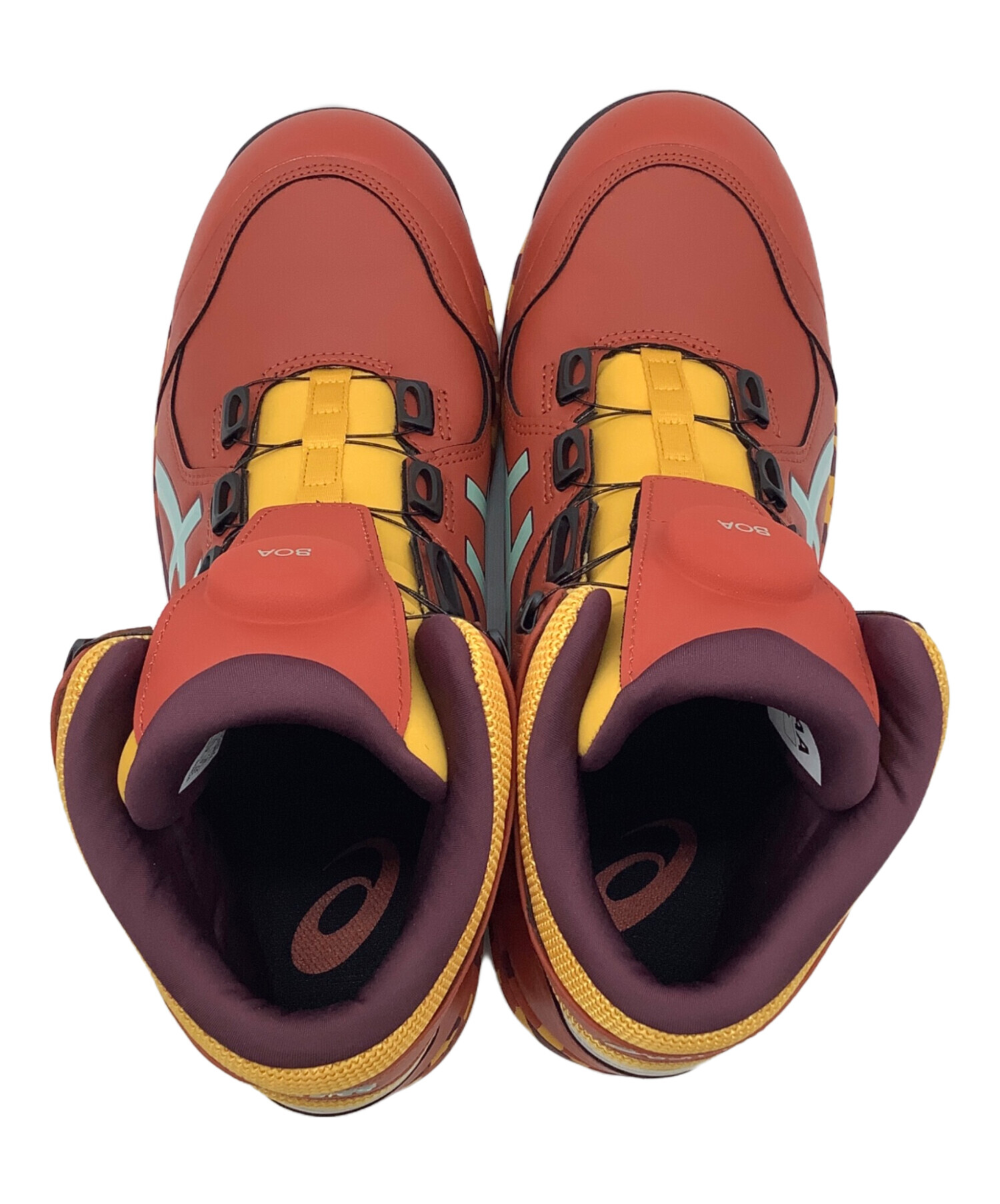 27.0アシックス安全靴　レッド×シルバー【未使用新品】 27cm】アシックス安全靴 レッド×シルバー【未使用新品】 - メルカリ