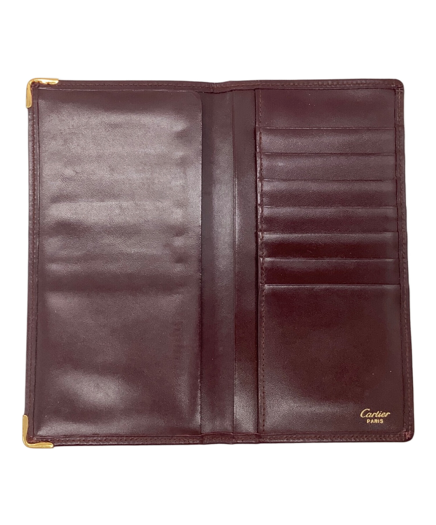 カルティエ お札入れ 中古・古着通販】Cartier (カルティエ) 札入れ ボルドー｜ブランド