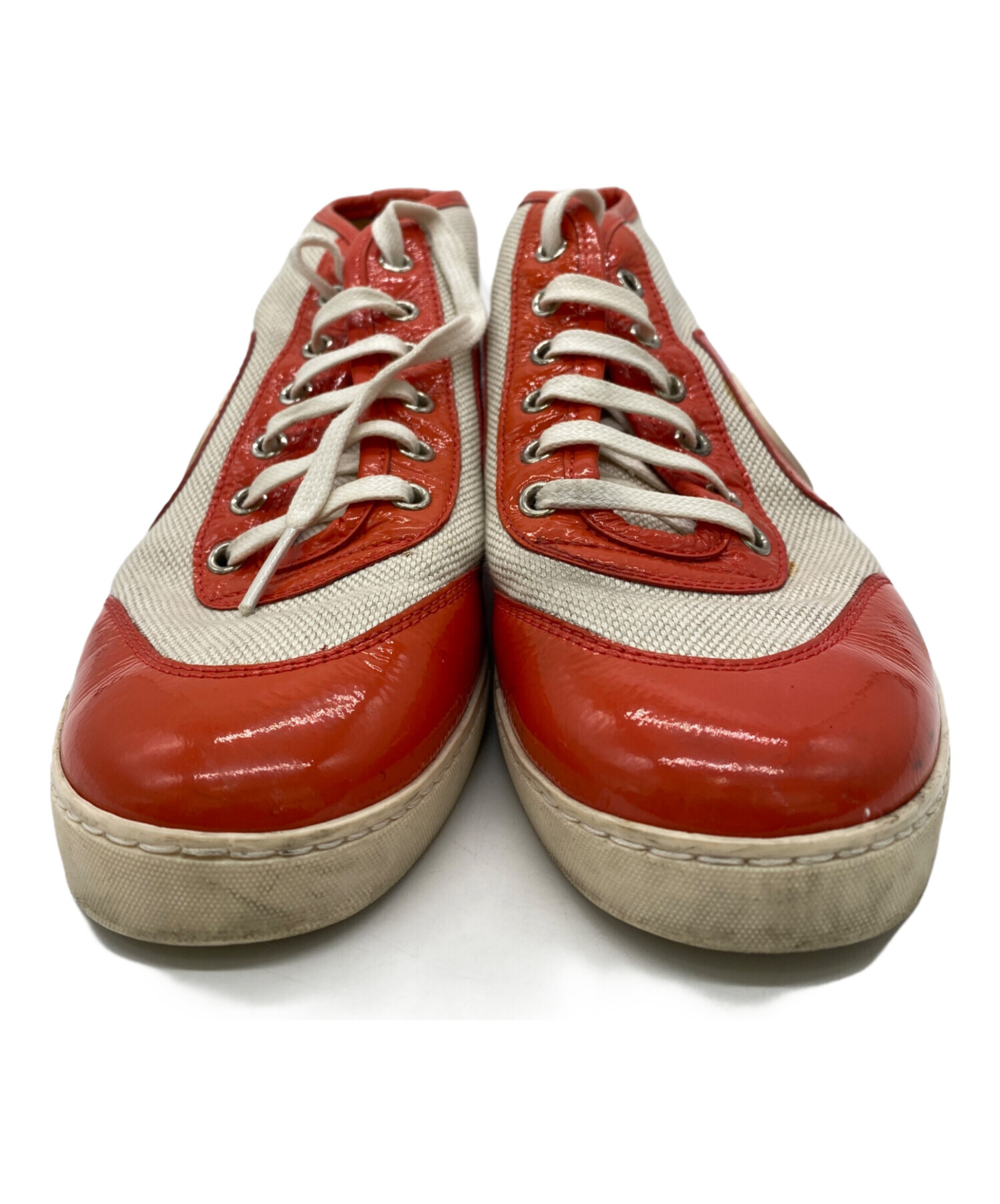 【美品】【良品】GUCCI　スニーカー　ハイカット　レザー　レッド　36.5 中古・古着通販】GUCCI (グッチ) ハイカットスニーカー レッド サイズ