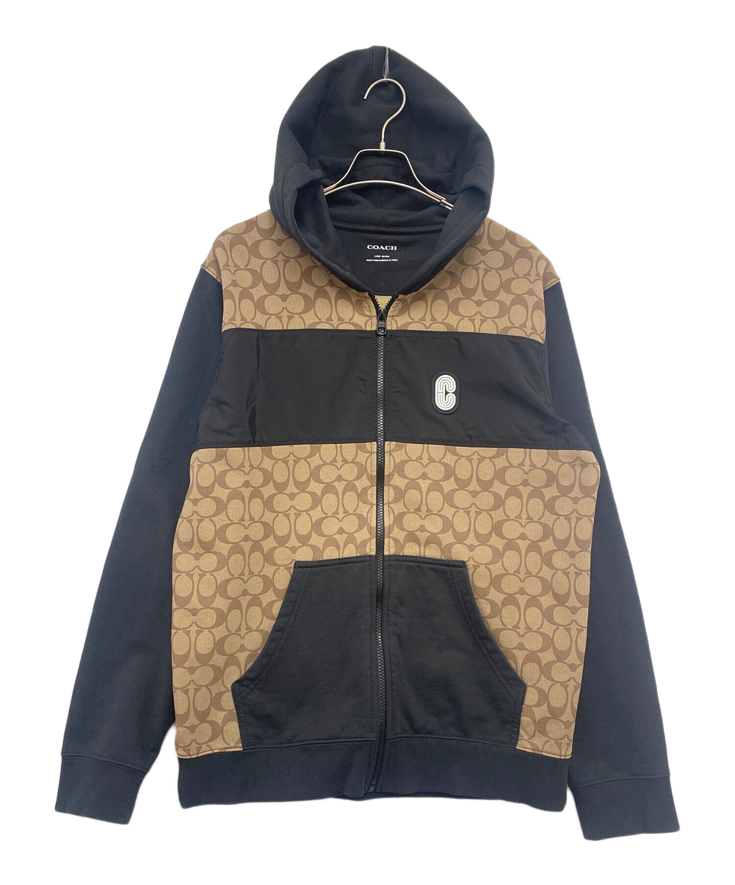 中古・古着通販】COACH (コーチ) フルジップ フーディー ブラック 