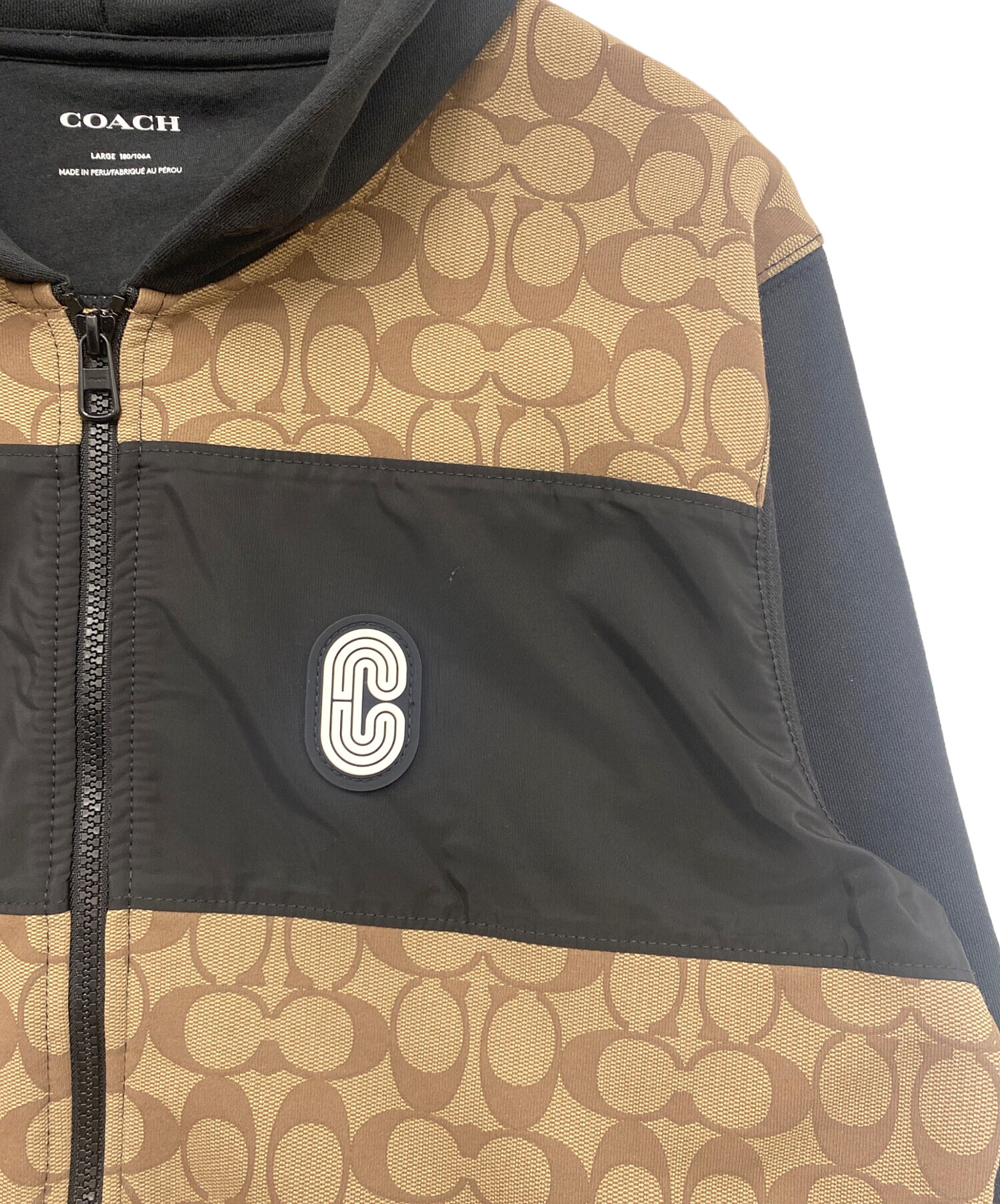 中古・古着通販】COACH (コーチ) フルジップ フーディー ブラック 