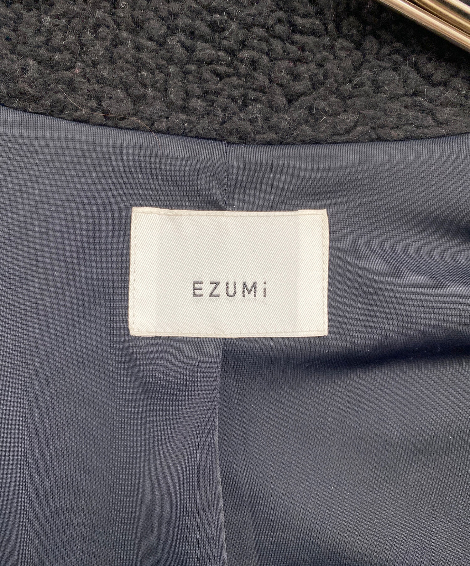 中古・古着通販】EZUMI (エズミ) ボアコート ブラック サイズ:S