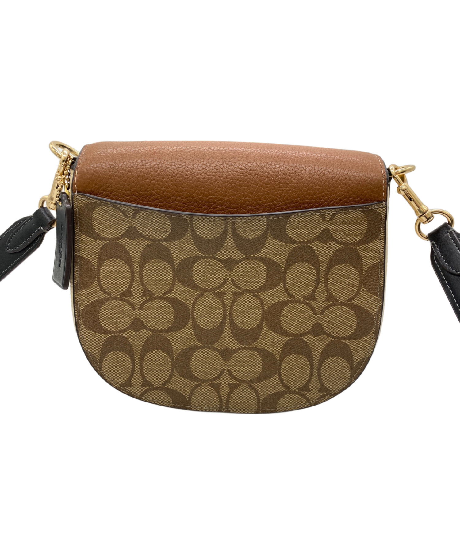 COACH ショルダーバッグ ブラウン/ベージュ 中古・古着通販】COACH (コーチ) ショルダーバッグ ブラウン×ベージュ