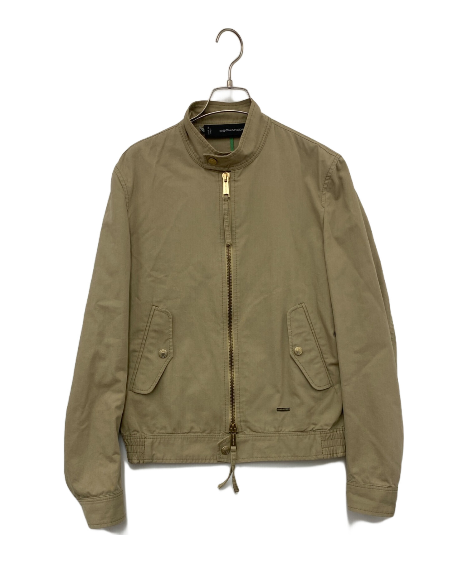 DSQUARED2 ベージュ レザージャケット 44 中古・古着通販】DSQUARED2 (ディースクエアード) ジャケット ベージュ