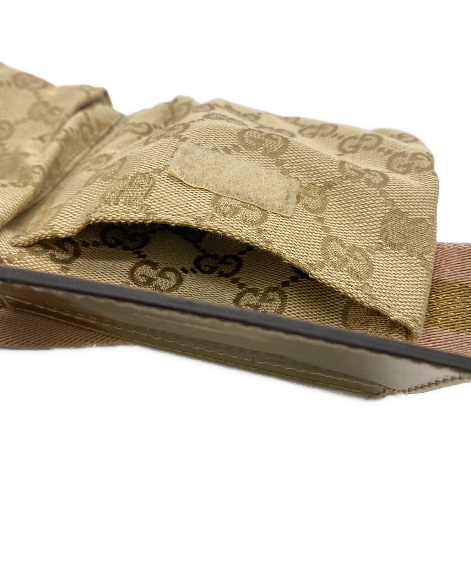 中古・古着通販】GUCCI (グッチ) ウエストポーチ ゴールド×ベージュ
