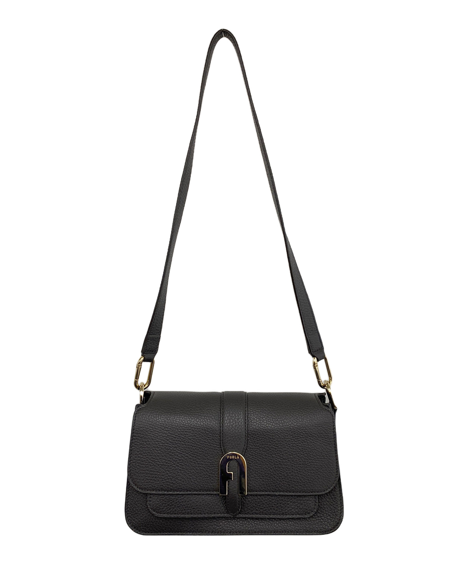 フルラショルダーバック 中古・古着通販】FURLA (フルラ) ショルダーバッグ ブラック｜ブランド
