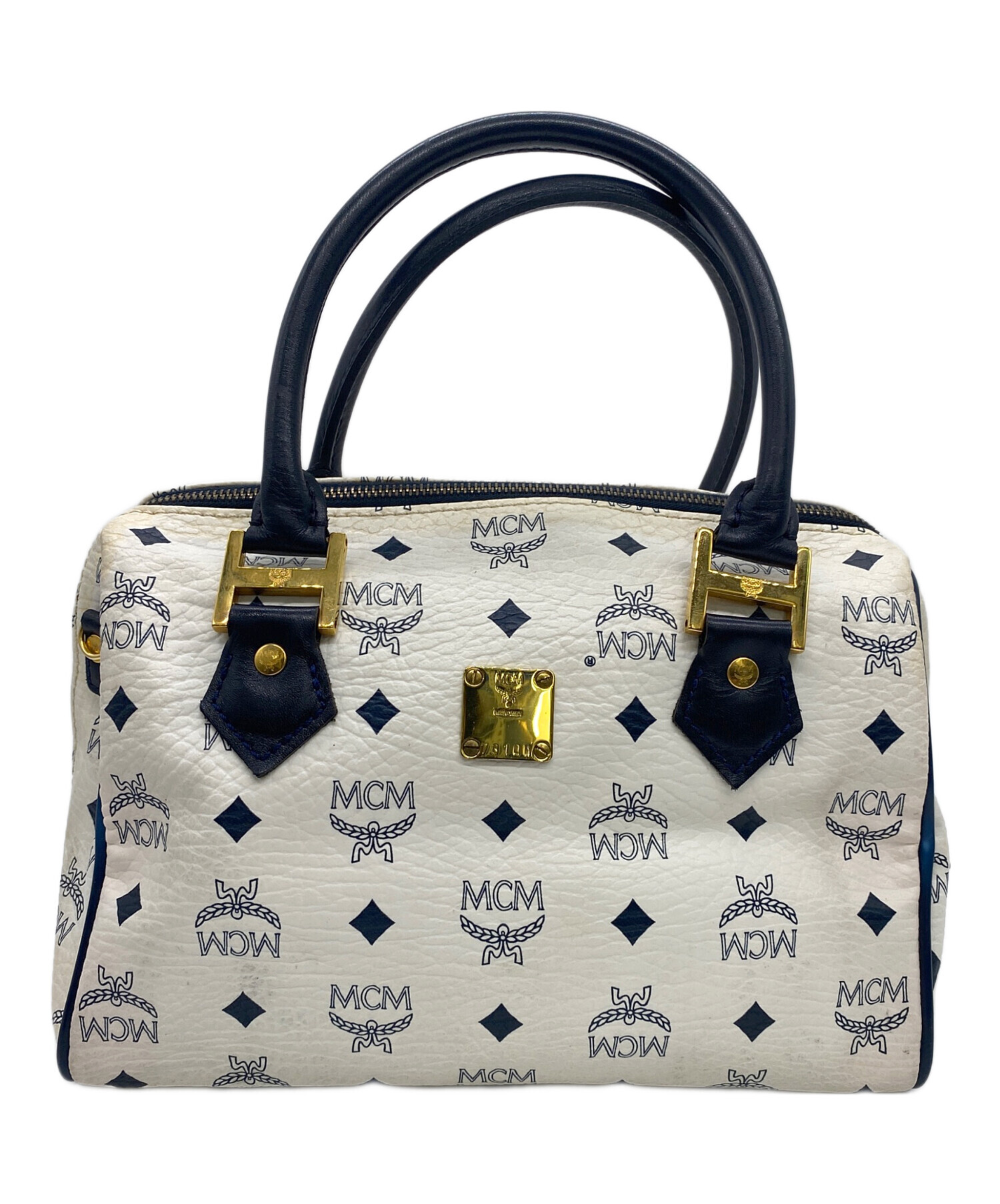 中古・古着通販】MCM (エムシーエム) ハンドバッグ ホワイト｜ブランド 