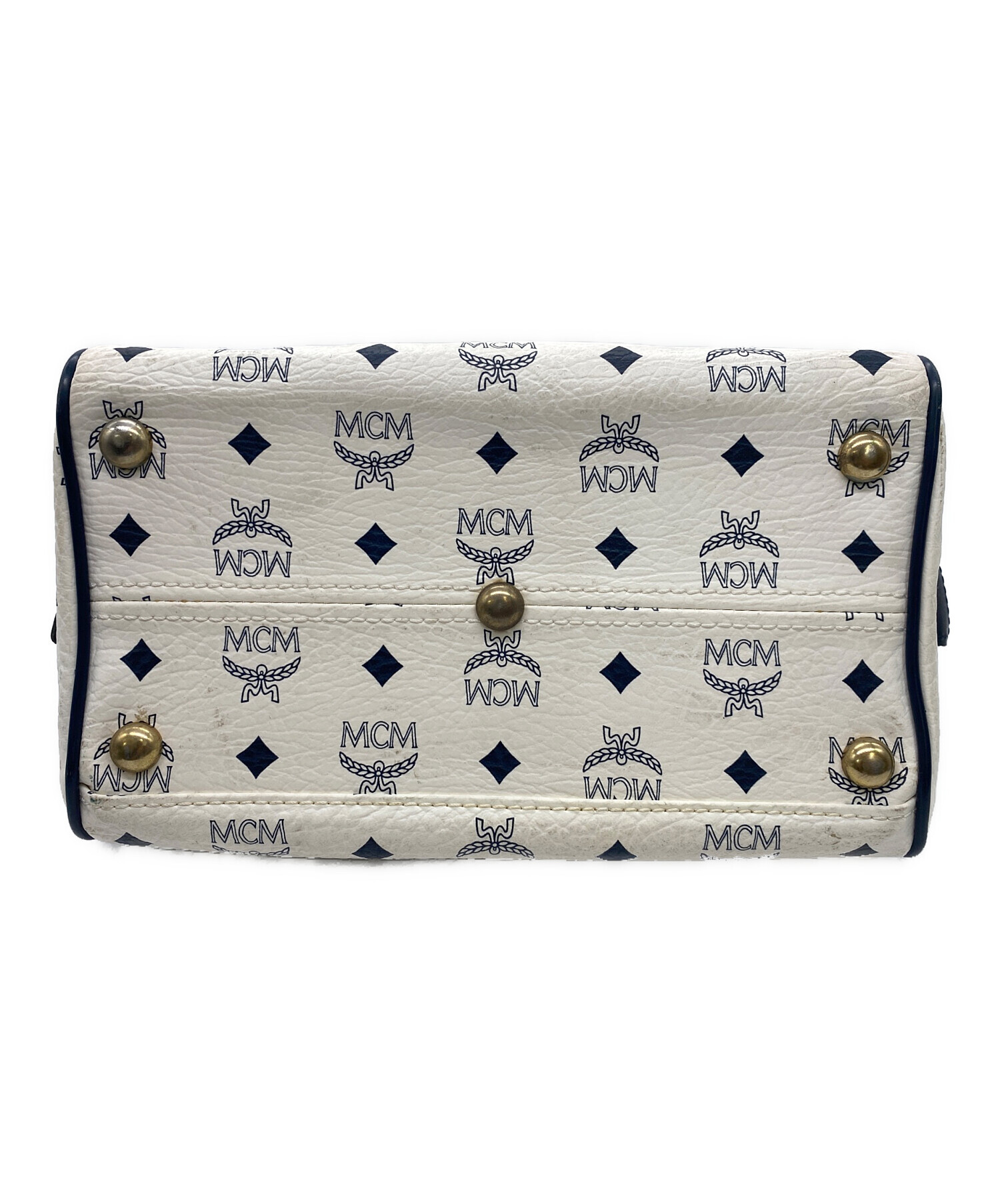 中古・古着通販】MCM (エムシーエム) ハンドバッグ ホワイト｜ブランド 