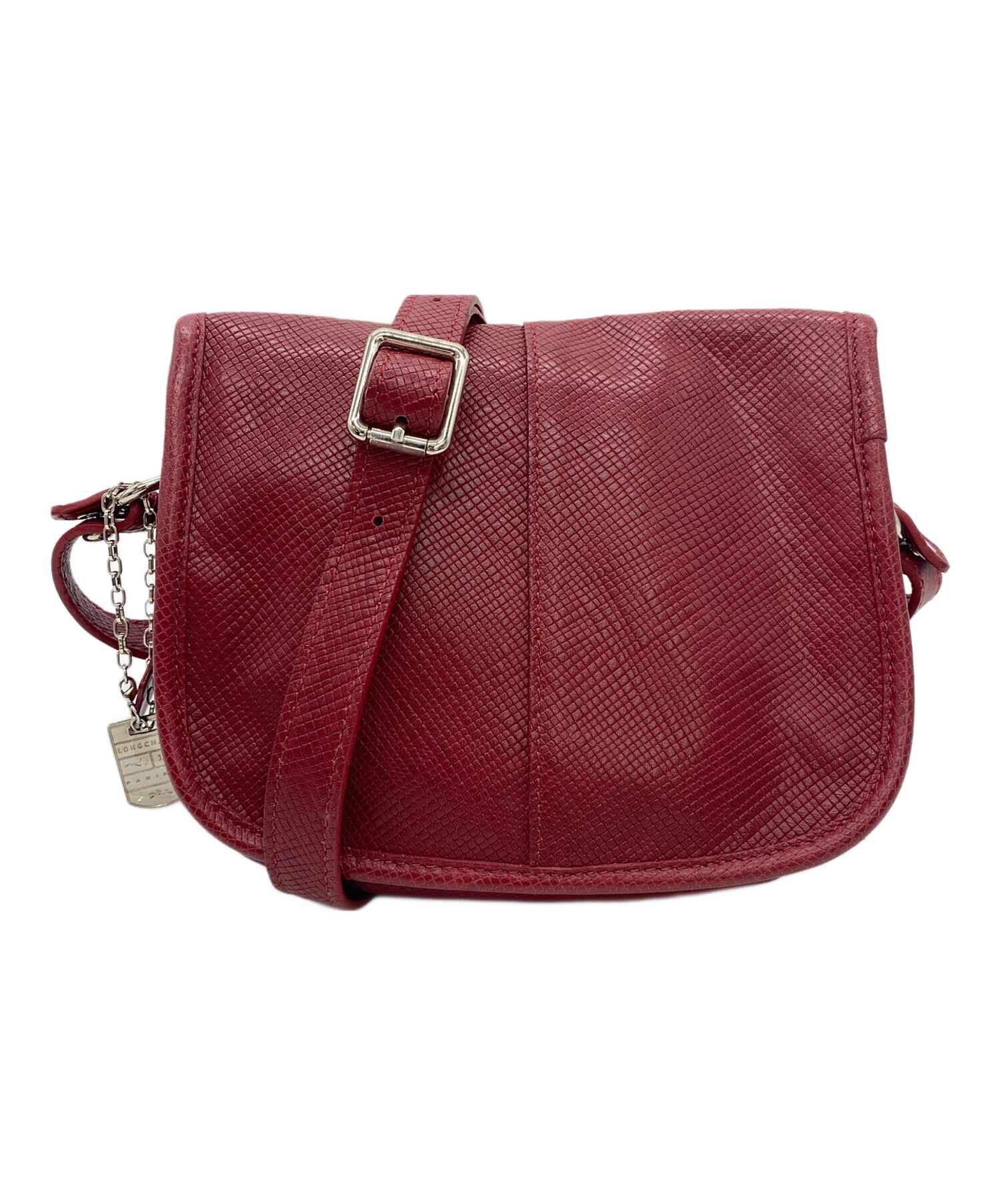 中古・古着通販】LONGCHAMP (ロンシャン) レザーショルダーバッグ 