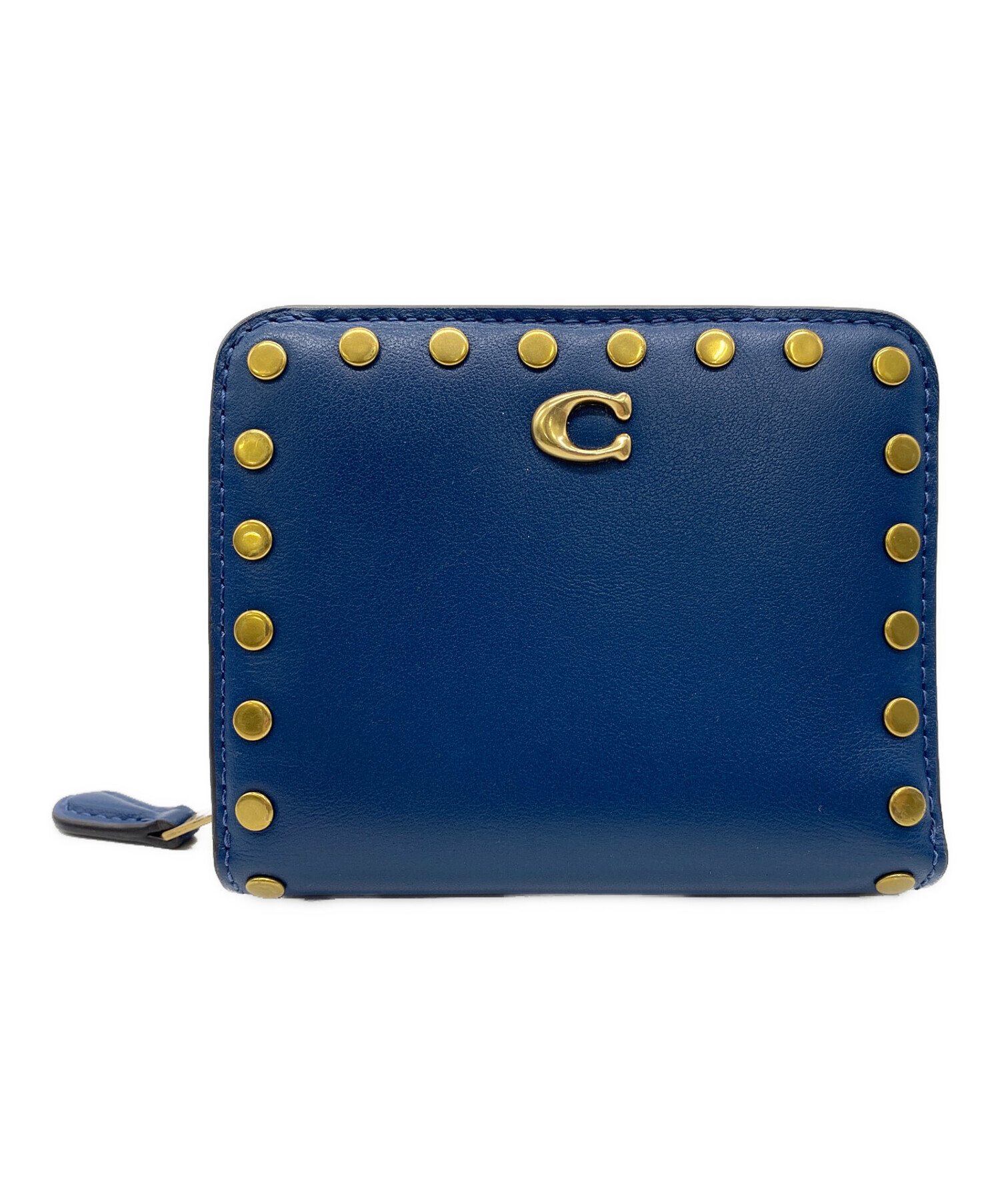 中古・古着通販】COACH (コーチ) 2つ折り財布 ブルー｜ブランド・古着
