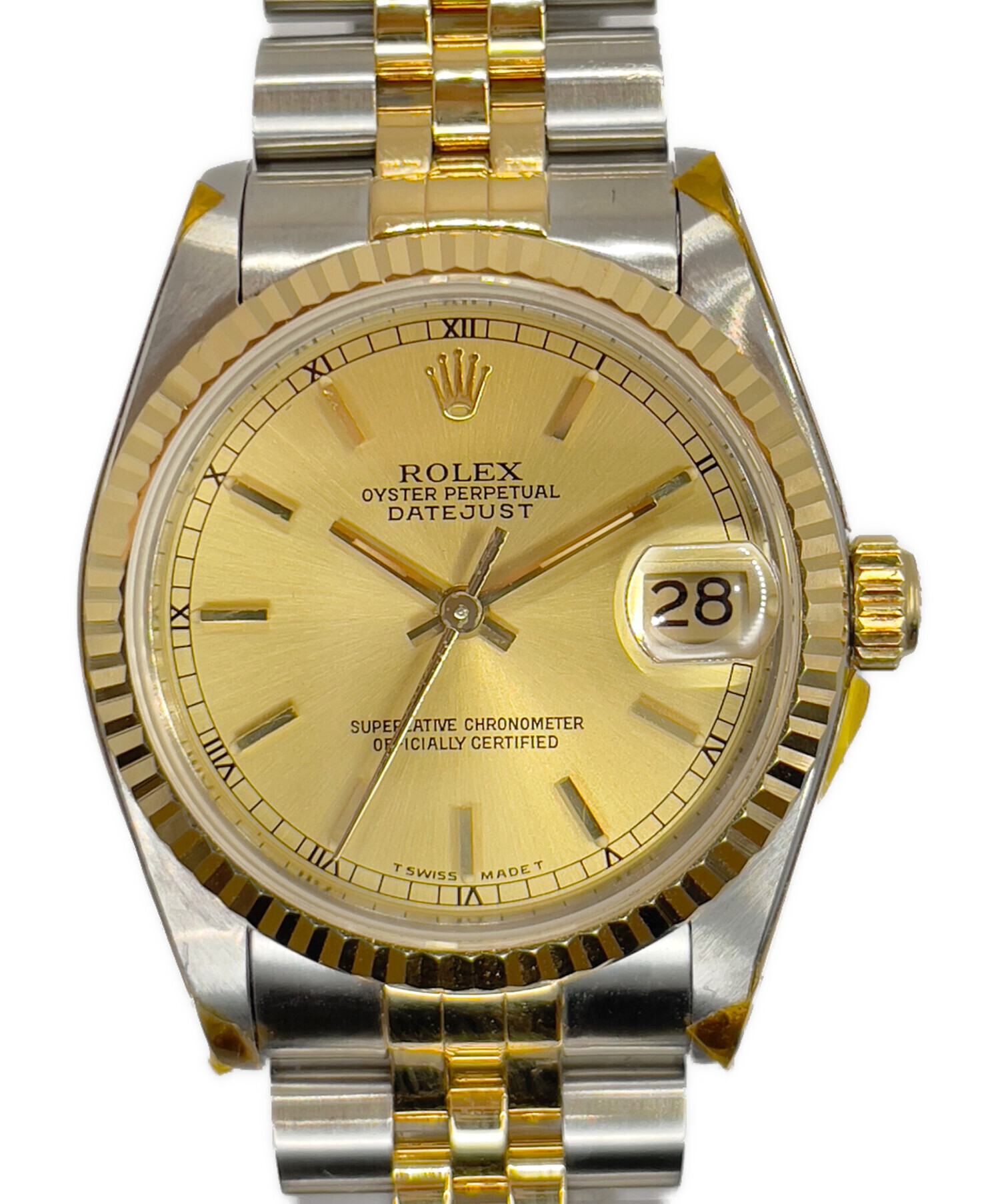 中古 ロレックス ROLEX 68273 N番(1991年頃製造) シャンパン ユニセックス 腕時計 ロレックス デイトジャスト 68273 シャンパン ユニセックス 時計