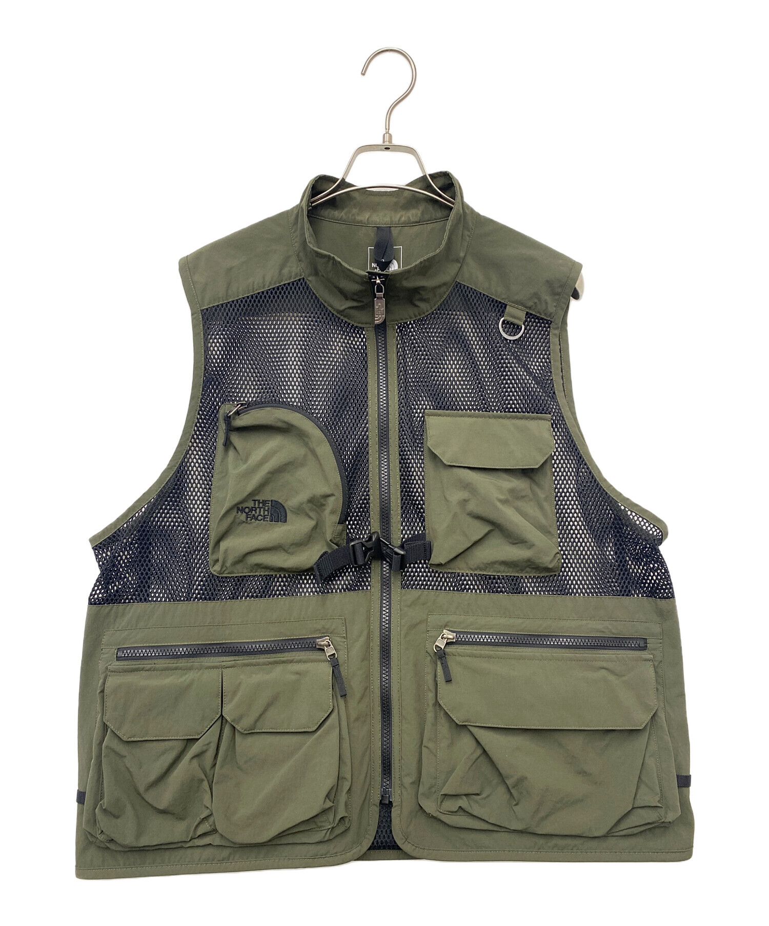 ノースフェイス　ギアメッシュベストフィッシングベスト Lオリーブ 中古・古着通販】THE NORTH FACE (ザ ノース フェイス) ユーティリティ